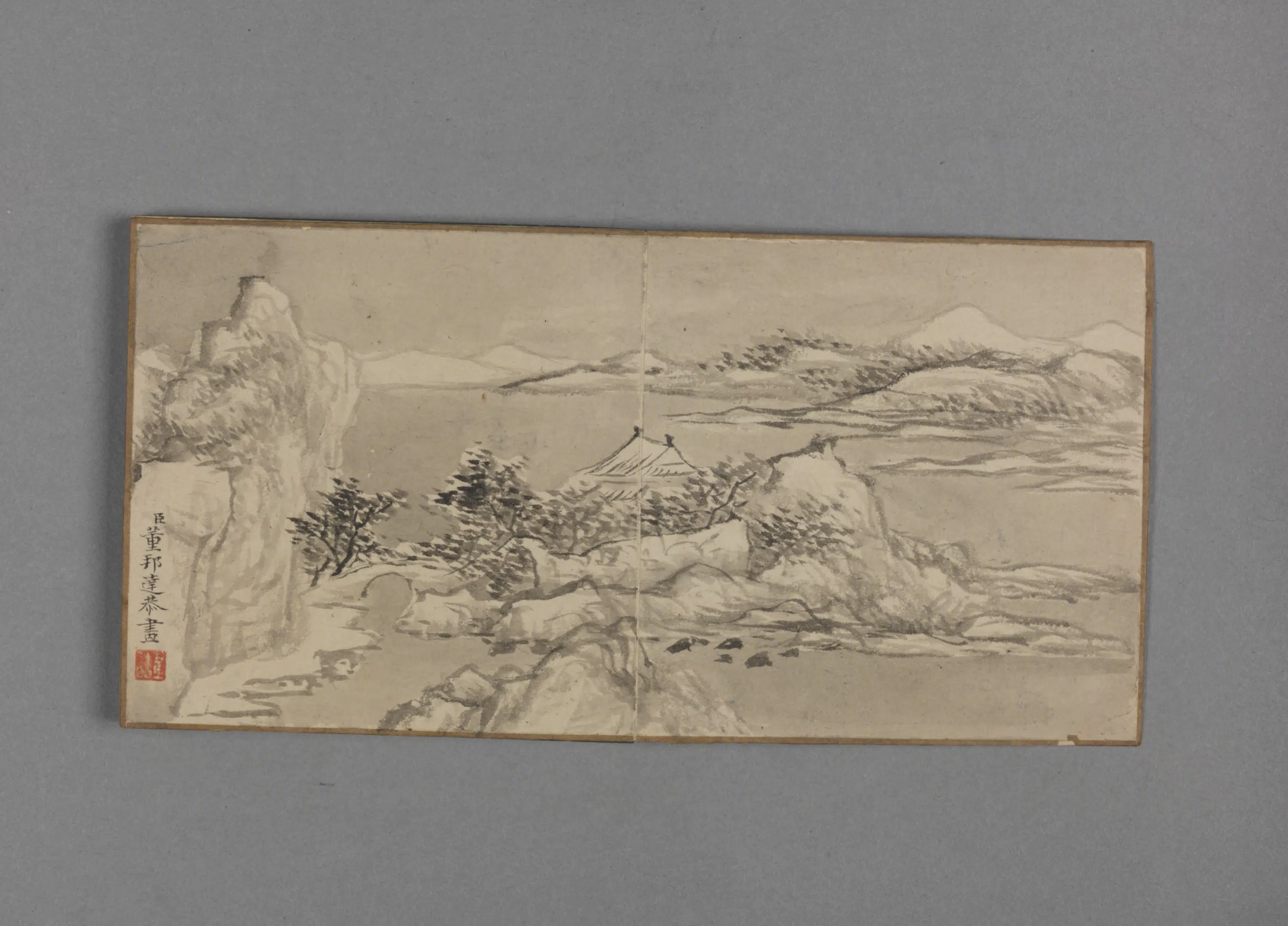 清代【董邦达】《山水册-2（12开）》 第4张