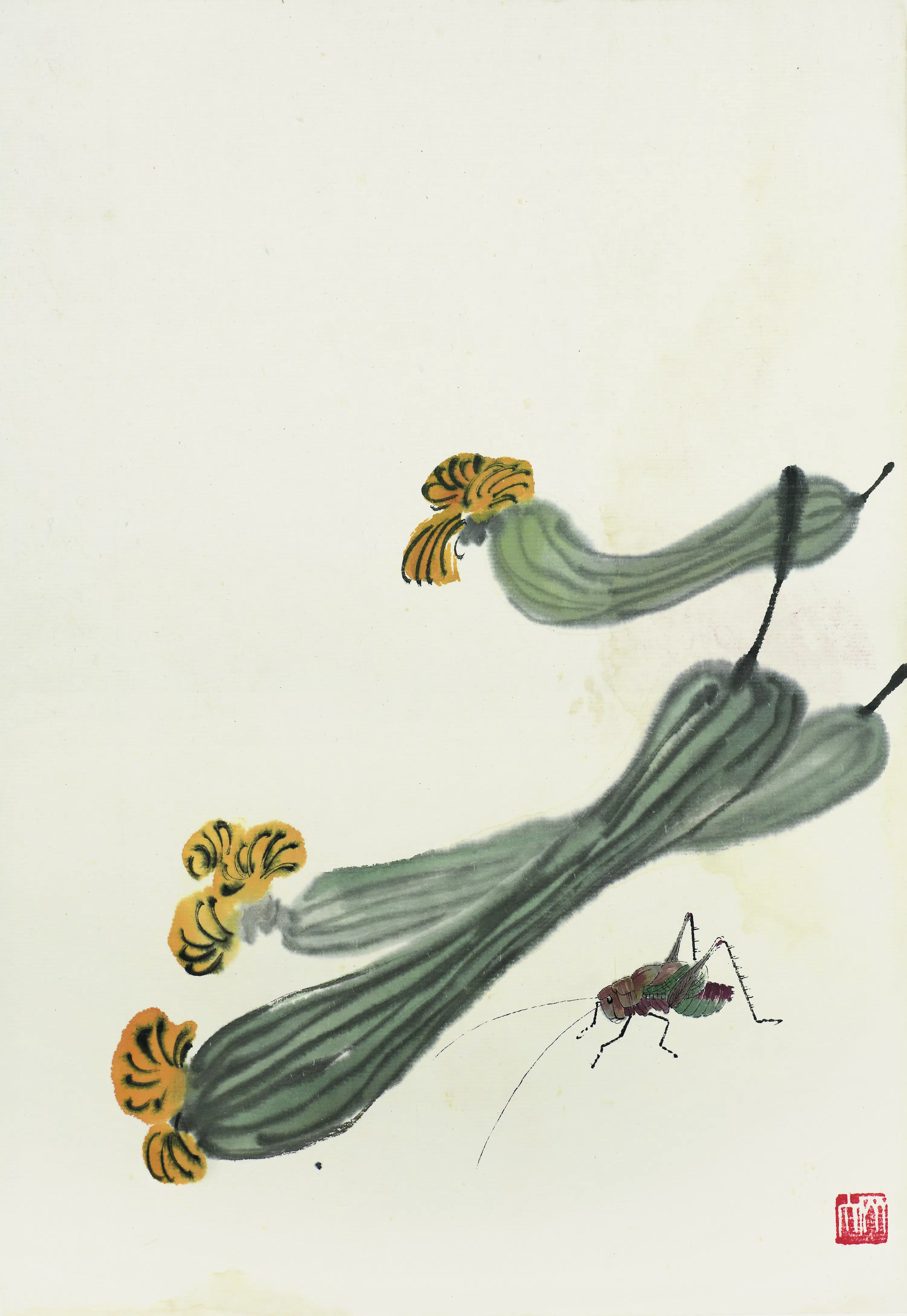 近现代【齐白石】《花卉虫草图册83开》 第4张 近现代【齐白石】《花卉虫草图册83开》 第4张