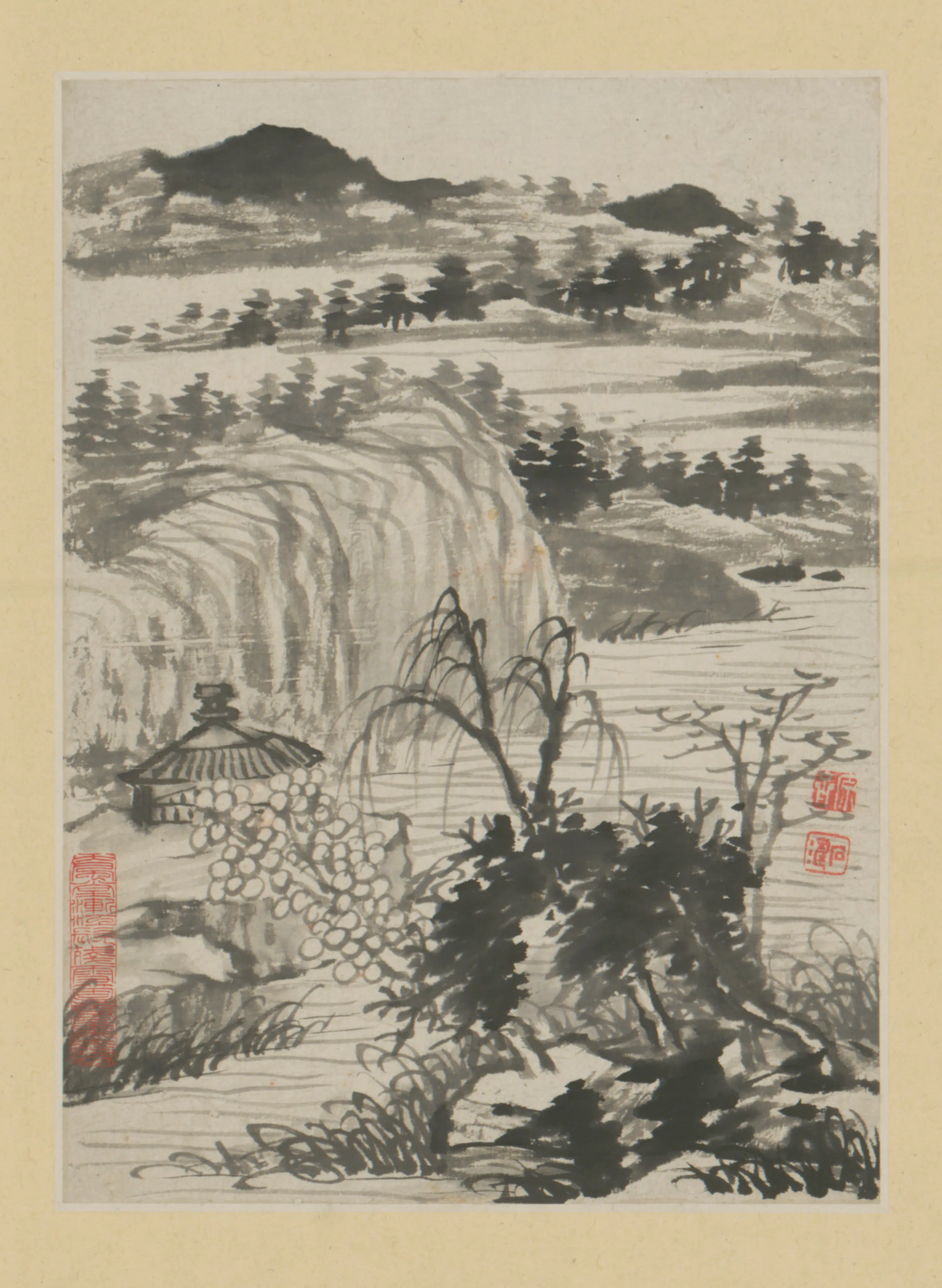 清代【原济】《金山龙游寺诗意册》 第3张 清代【原济】《金山龙游寺诗意册》 第3张