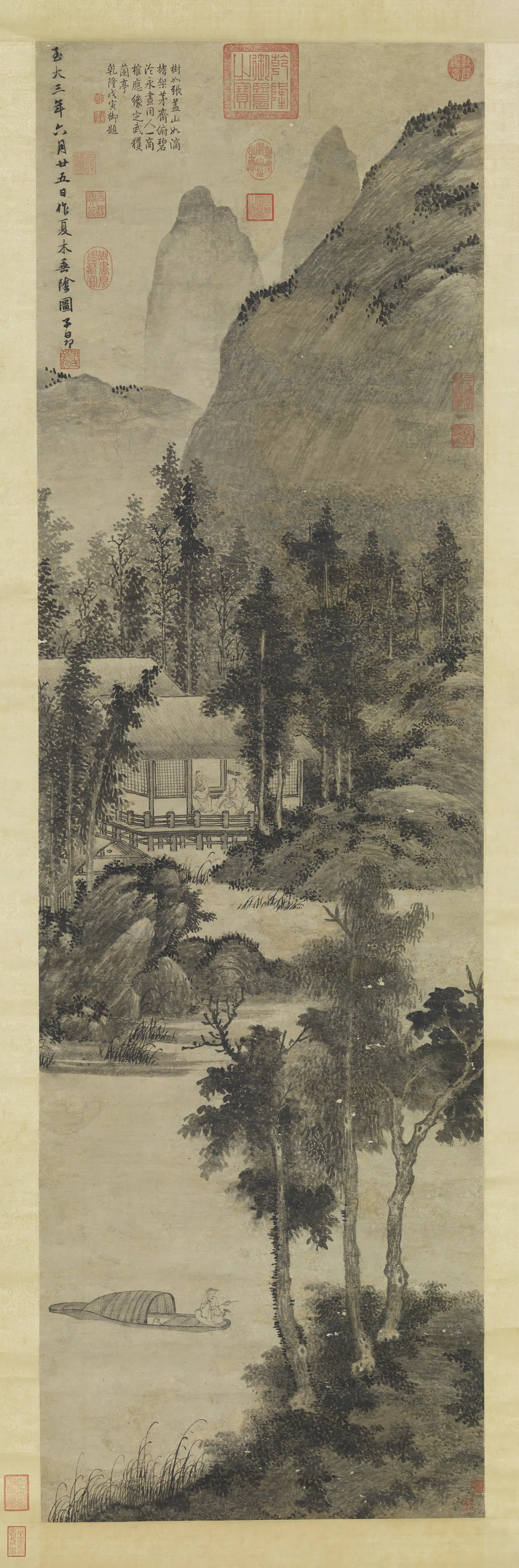 元朝【赵孟頫】《夏木垂阴图轴》