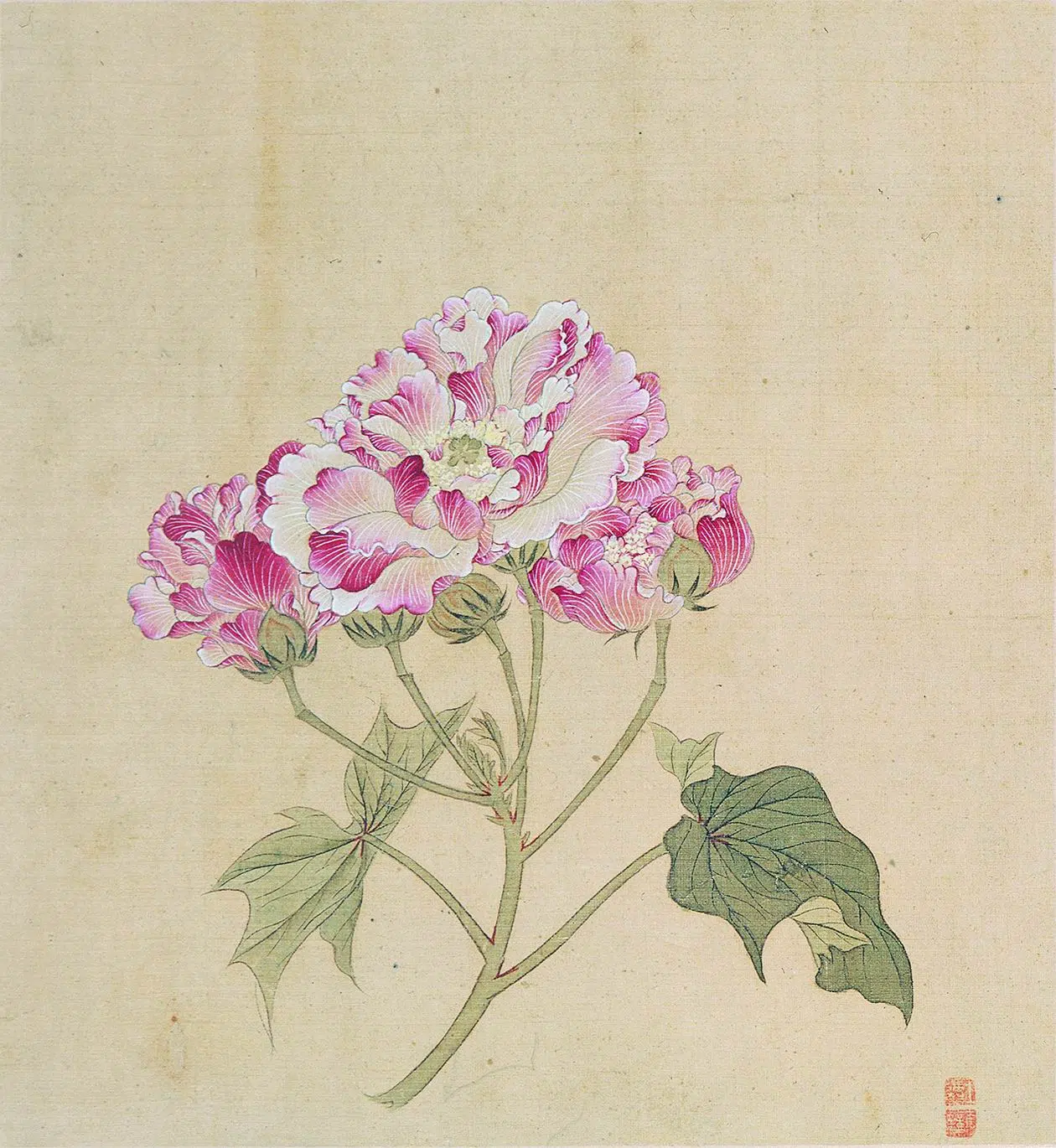明朝【王维烈】《设色花卉册（十开）》 第4张