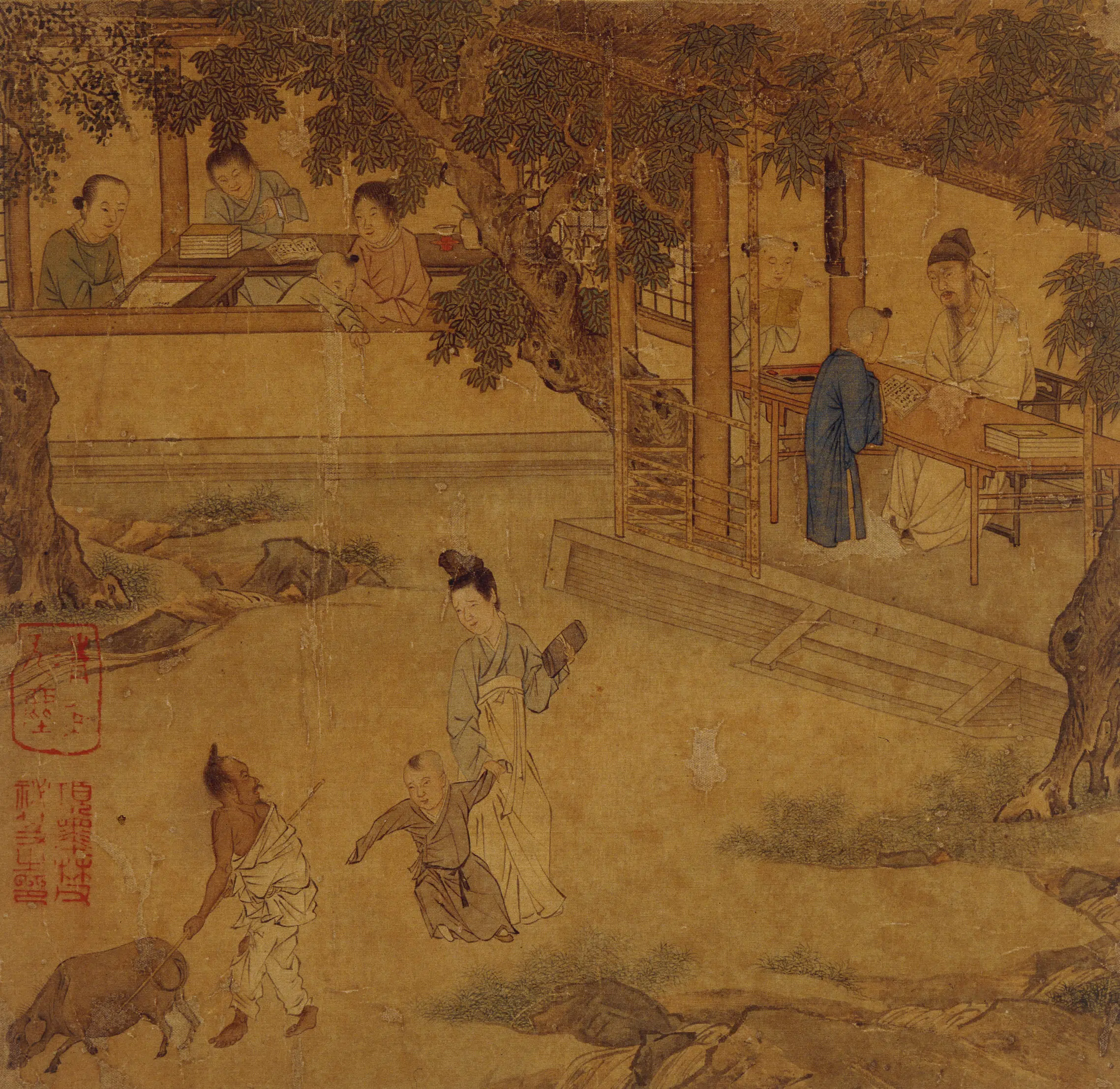 明朝【仇英】《临宋人画册》 第11张