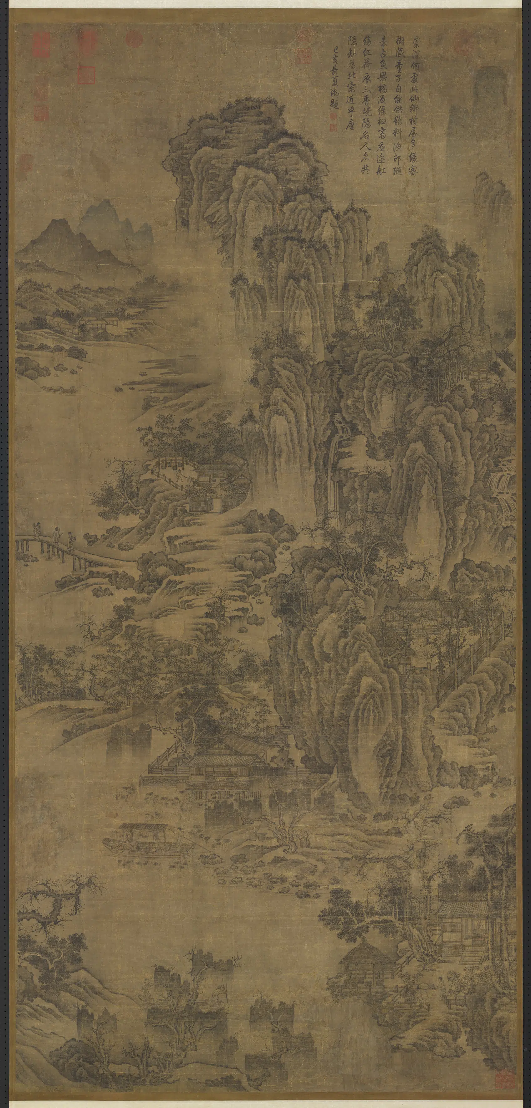 宋代《宋人画山水图轴-1》