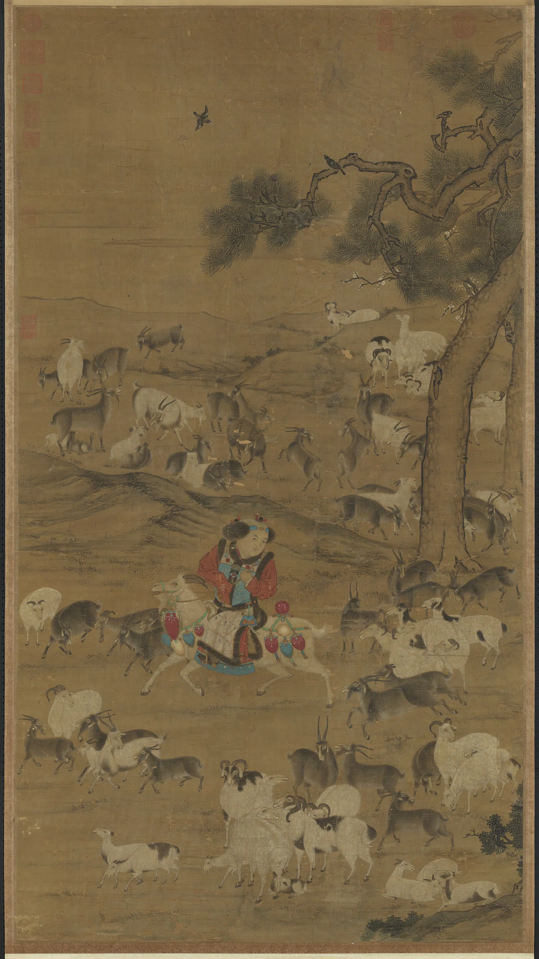宋代《宋人九阳消寒图轴-1》
