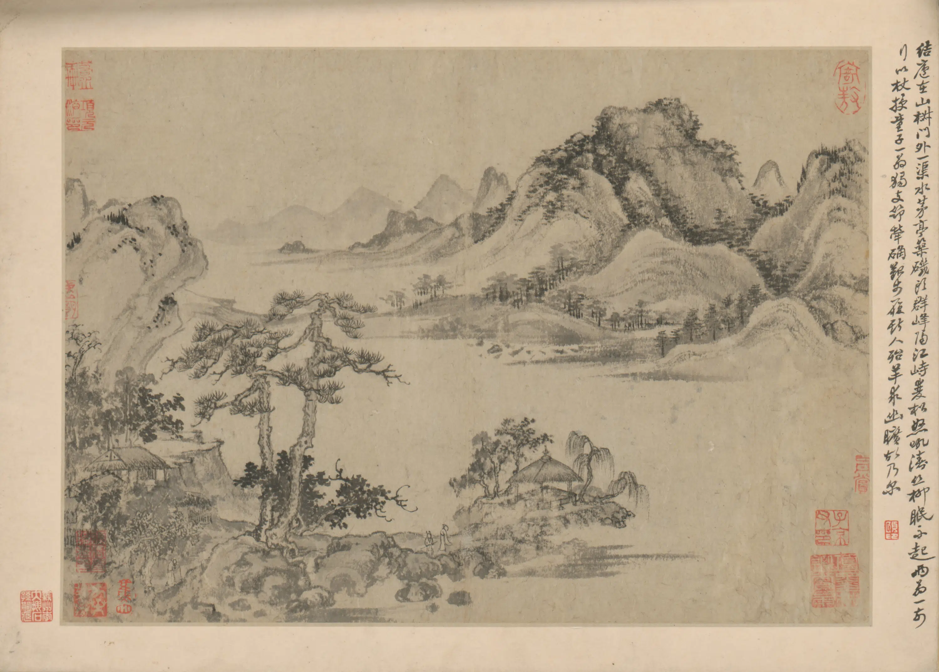 元朝【王蒙】《山水册(10开)》 第3张 元朝【王蒙】《山水册(10开)》 第3张