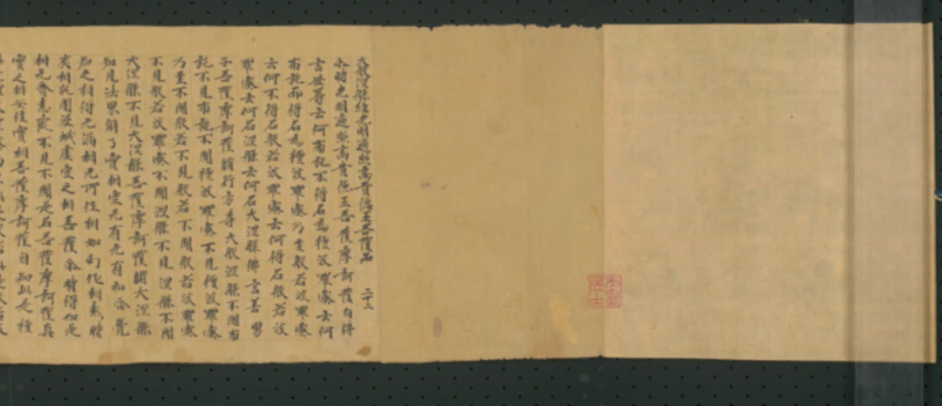 唐朝《无款行书写大湼槃经德王菩萨品二十二卷》 第4张