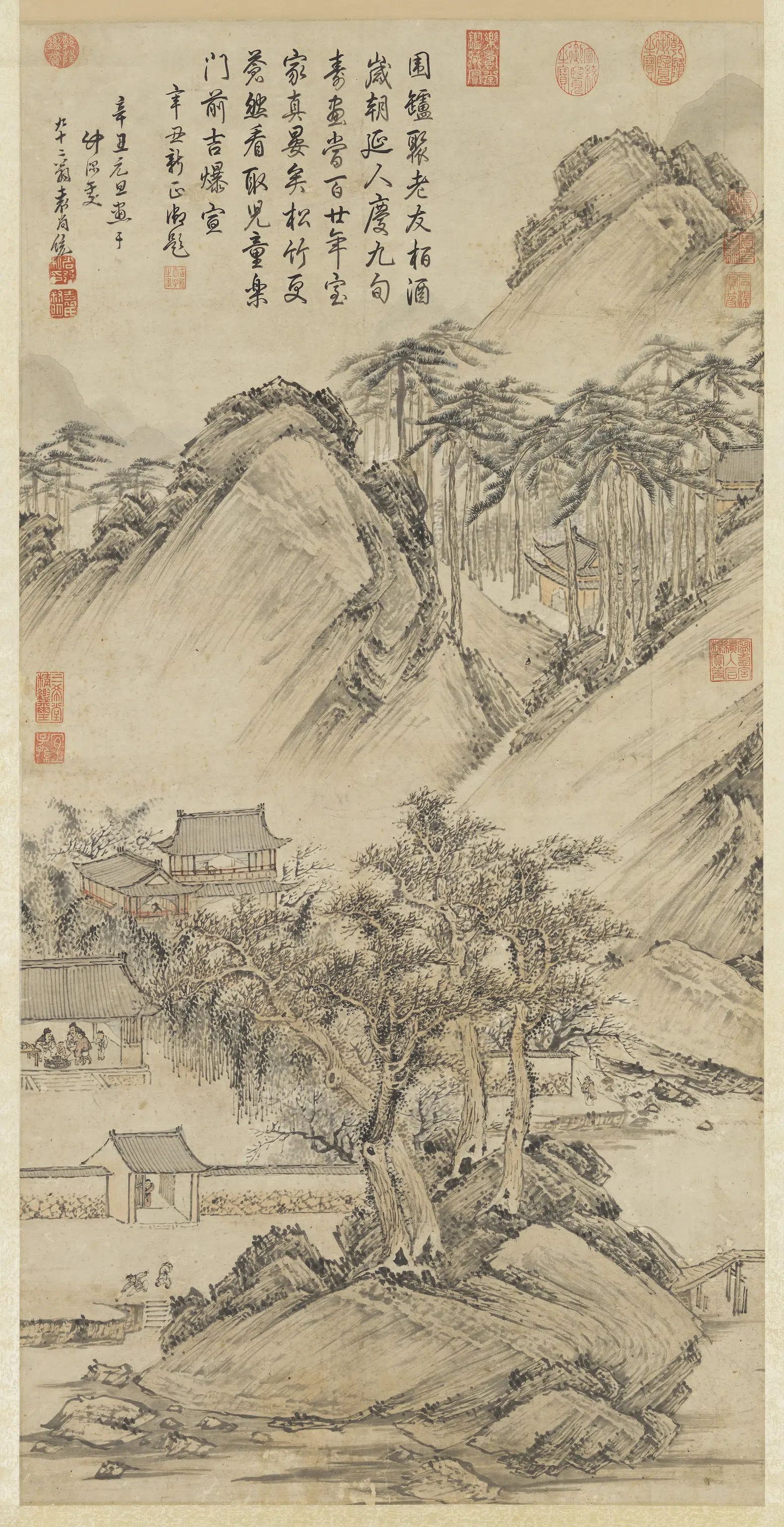 明朝【袁尚统】《岁朝图轴》