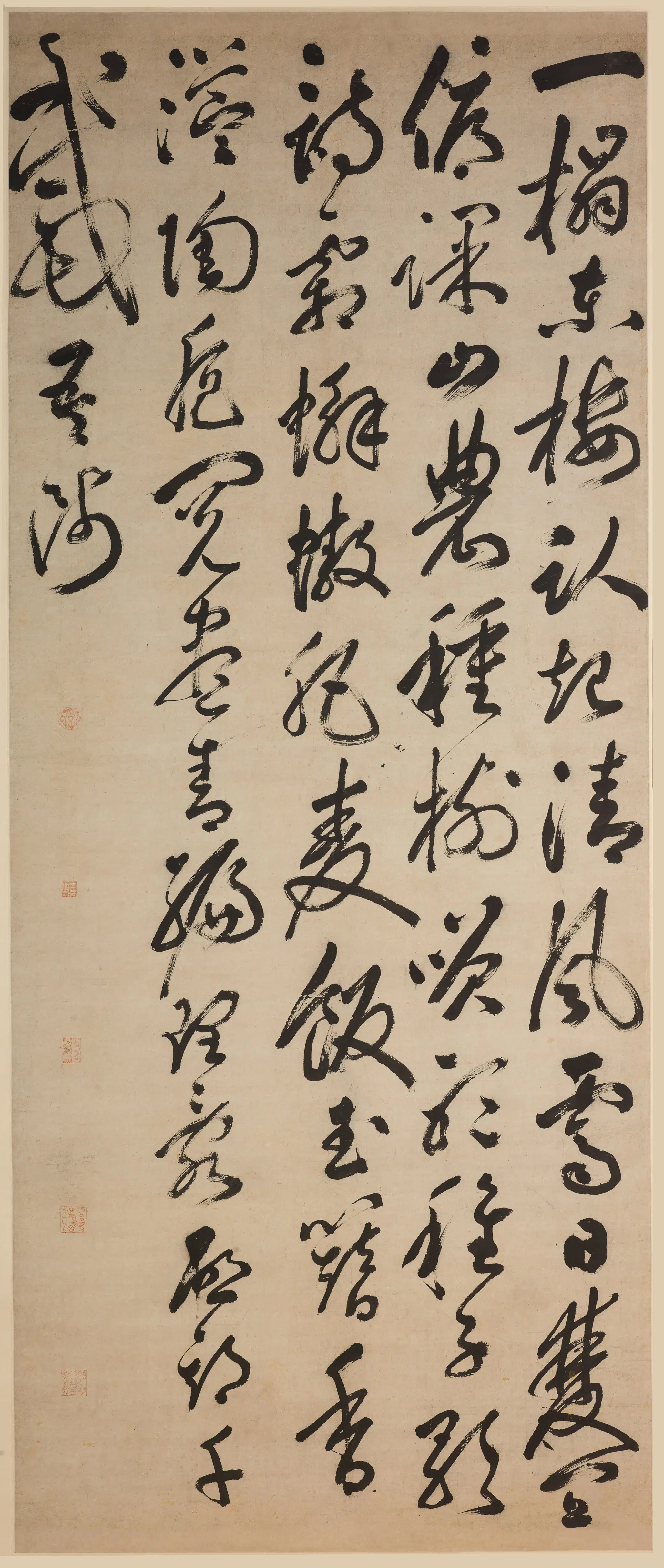 明朝【丰坊（丰道生）】《行书六言书诗轴》