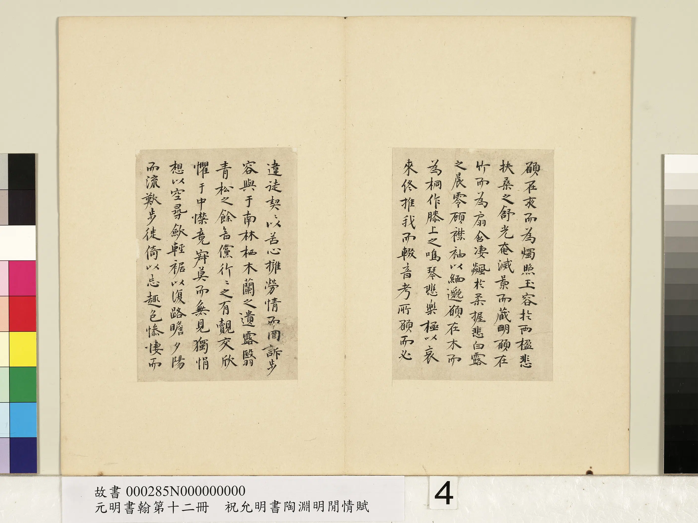 明朝【祝允明】《书陶渊明闲情赋-元明书翰第十二册》 第4张