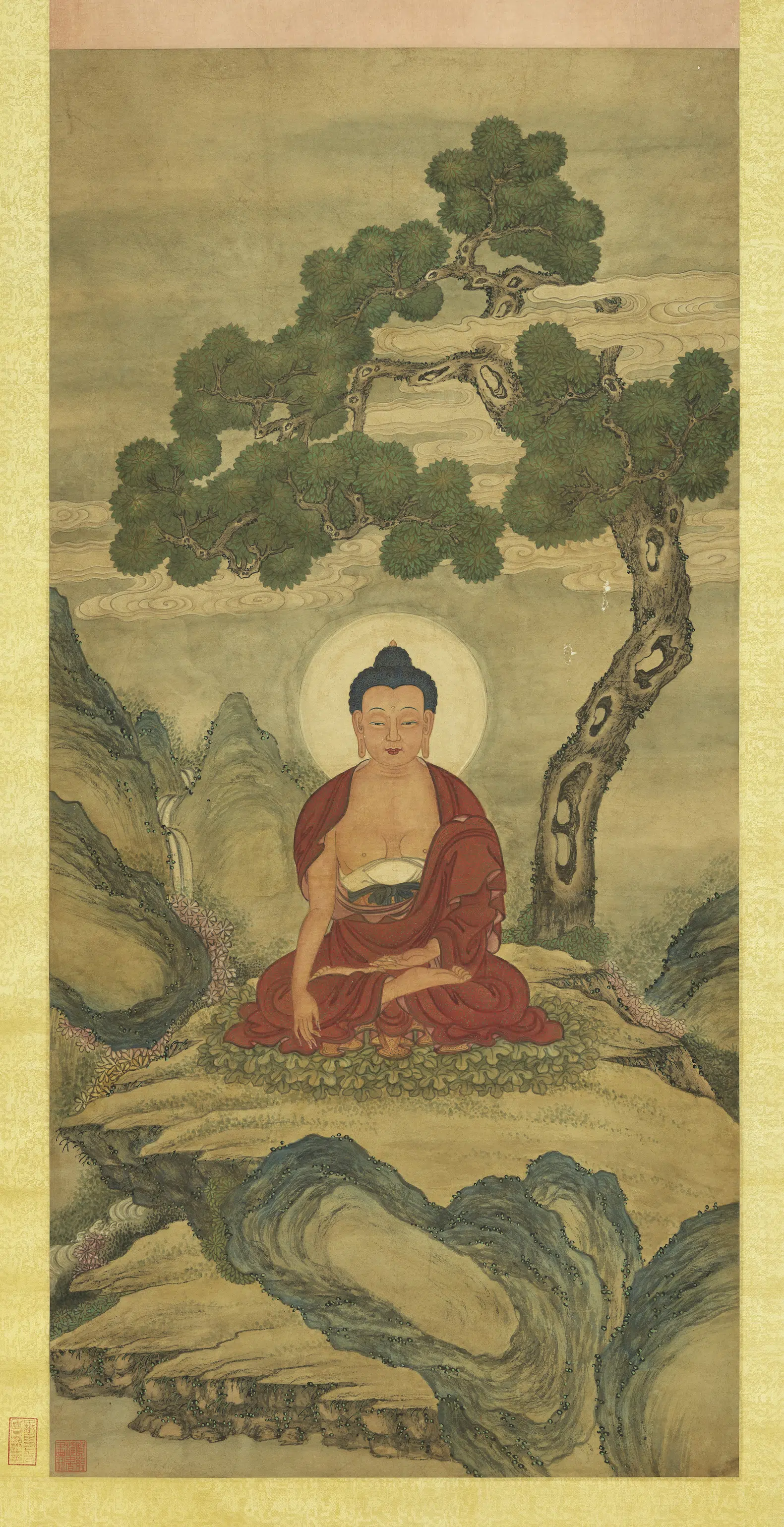 清代《清人无量寿佛图轴》