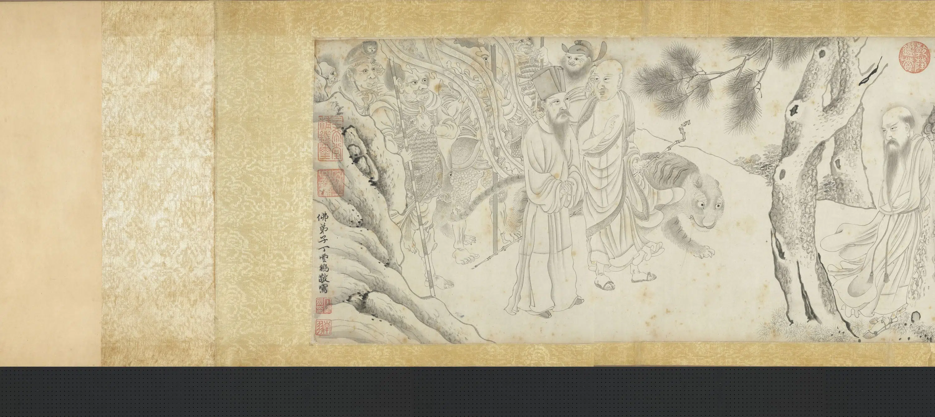 明朝【丁云鹏】《白描应真图卷》