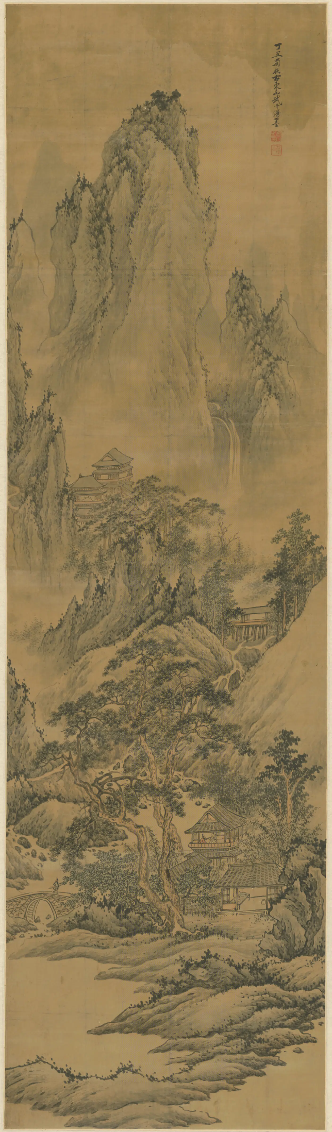 清代【武丹】《山水图轴》