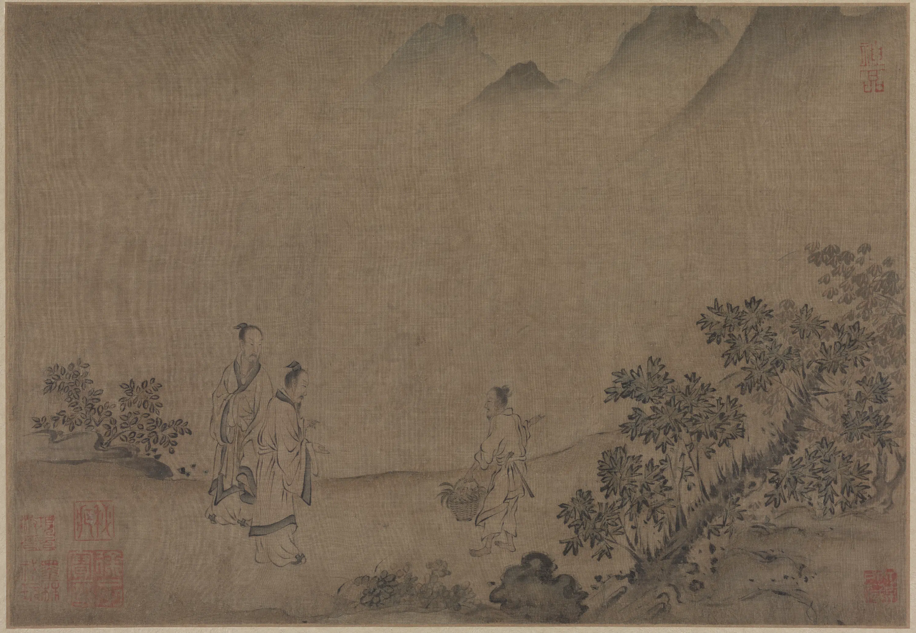宋代【赵构】《马和之画赵构书唐风册（11开）》 第3张