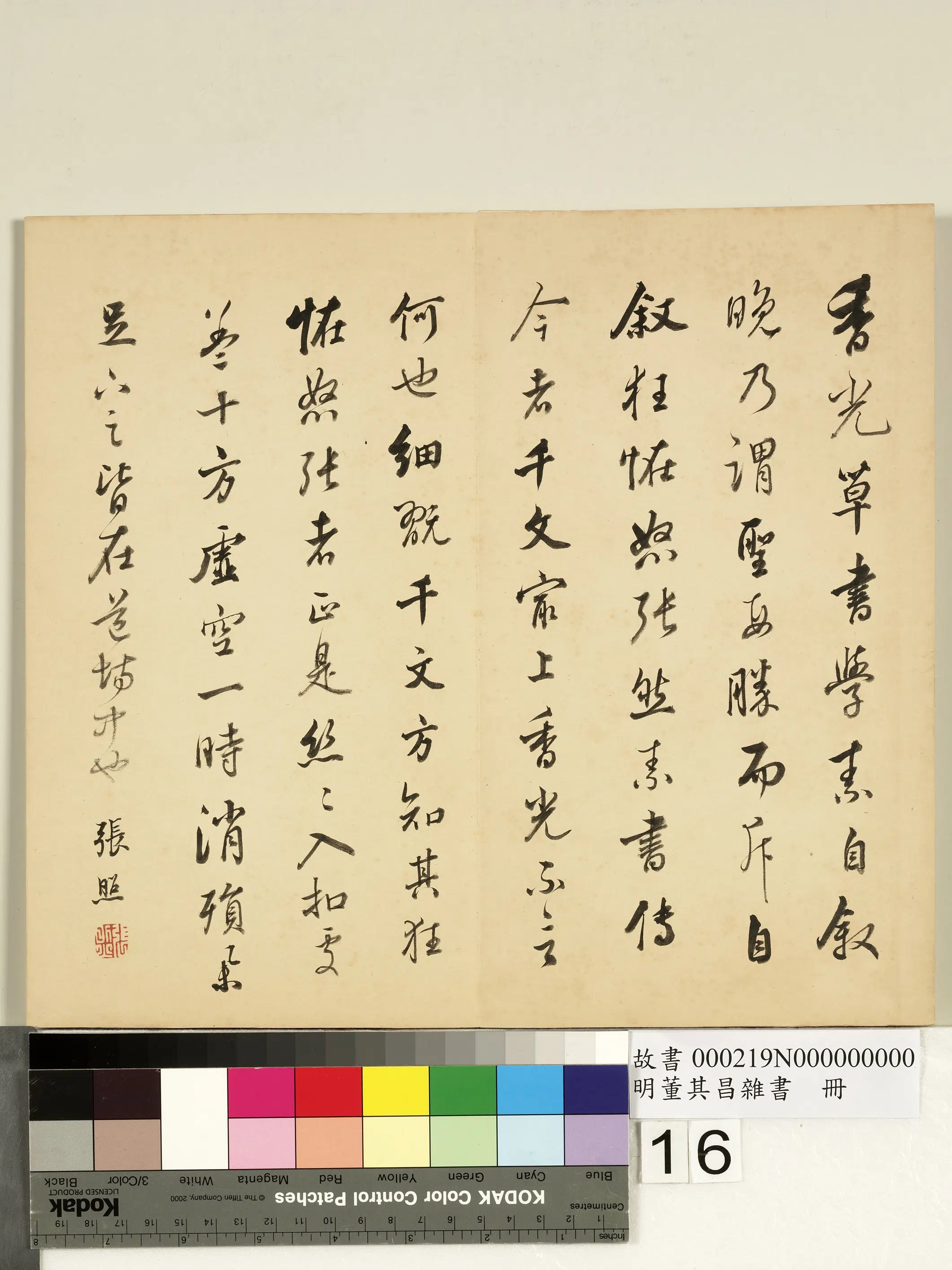 清代【张照】《跋-明董其昌杂书册》