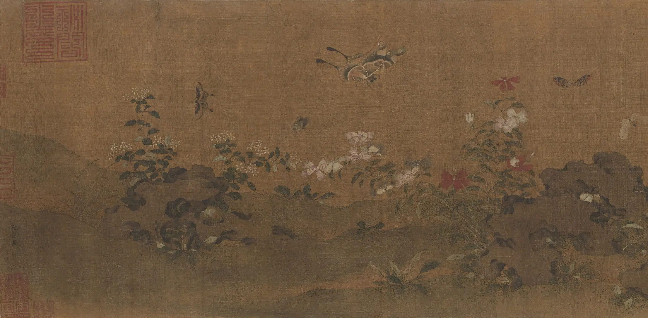 宋代【艳艳女史】《草虫花蝶图卷》