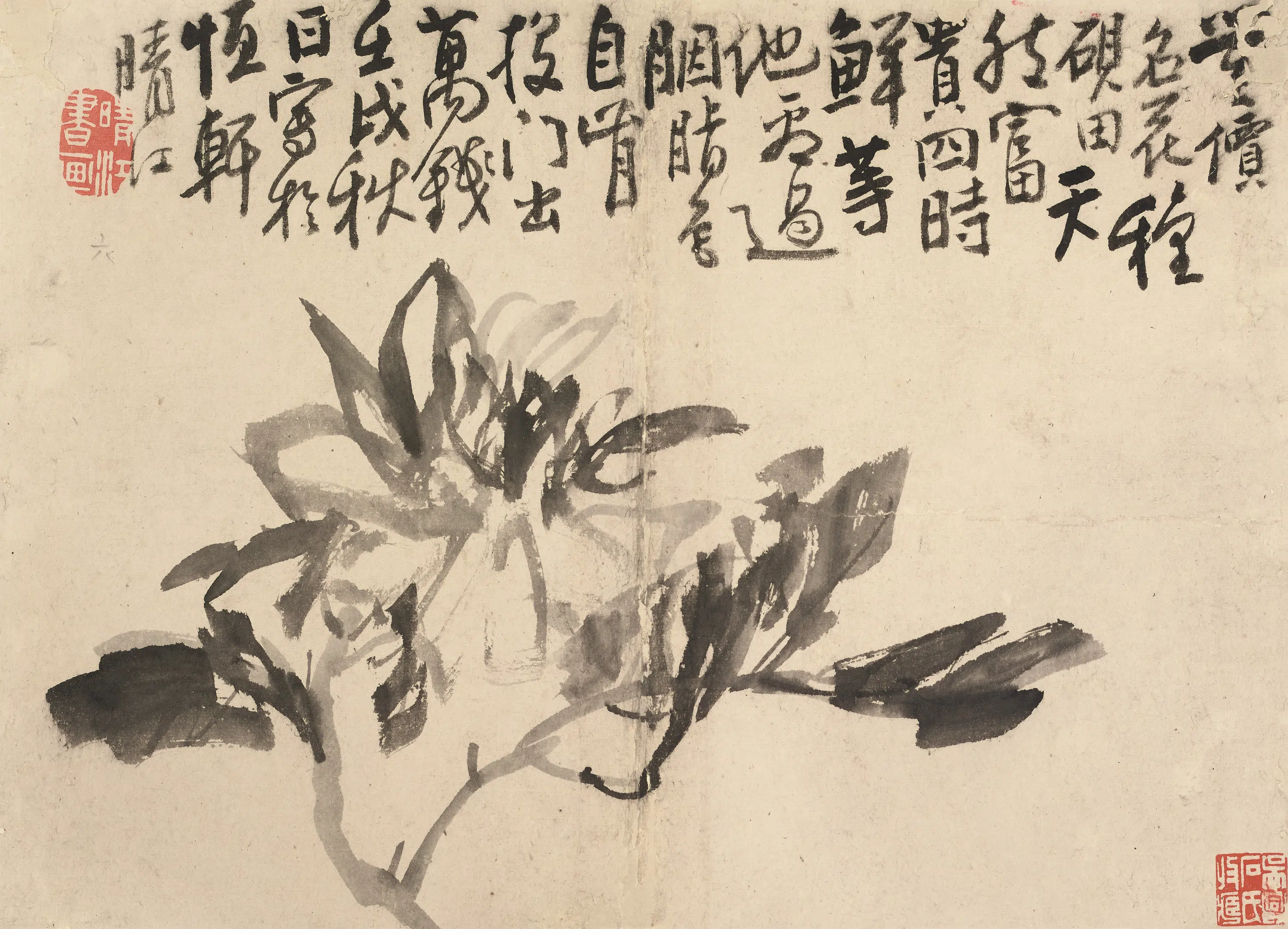 清代【李方膺】《墨花图册》 第7张