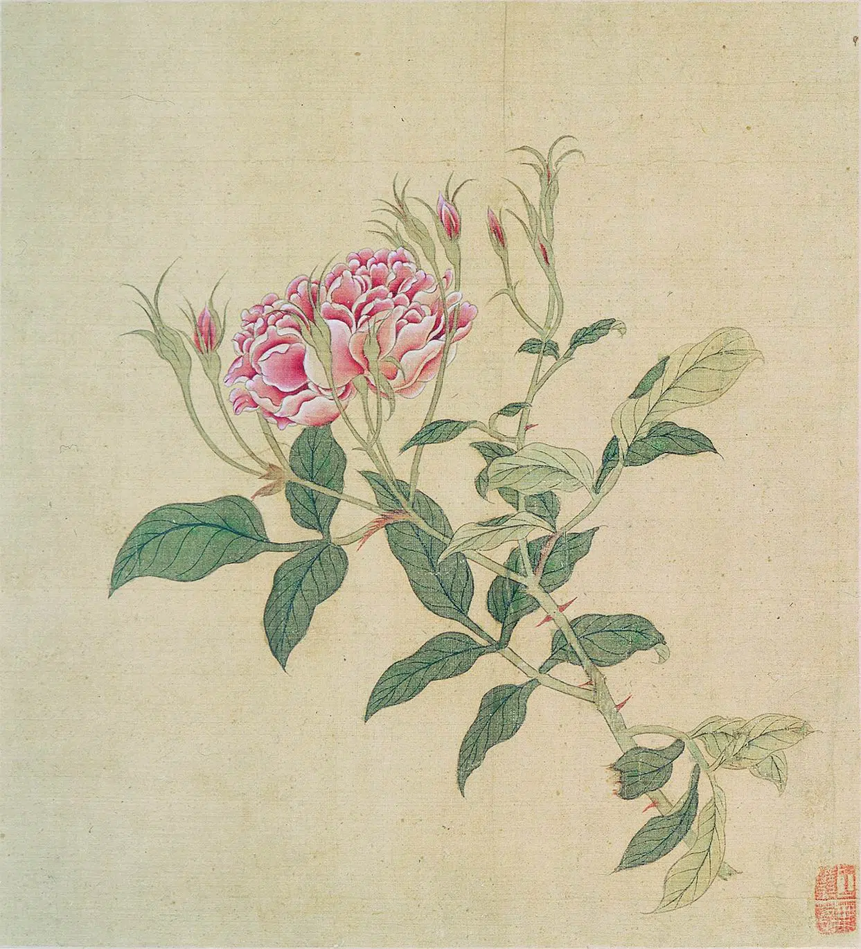 明朝【王维烈】《设色花卉册（十开）》 第3张