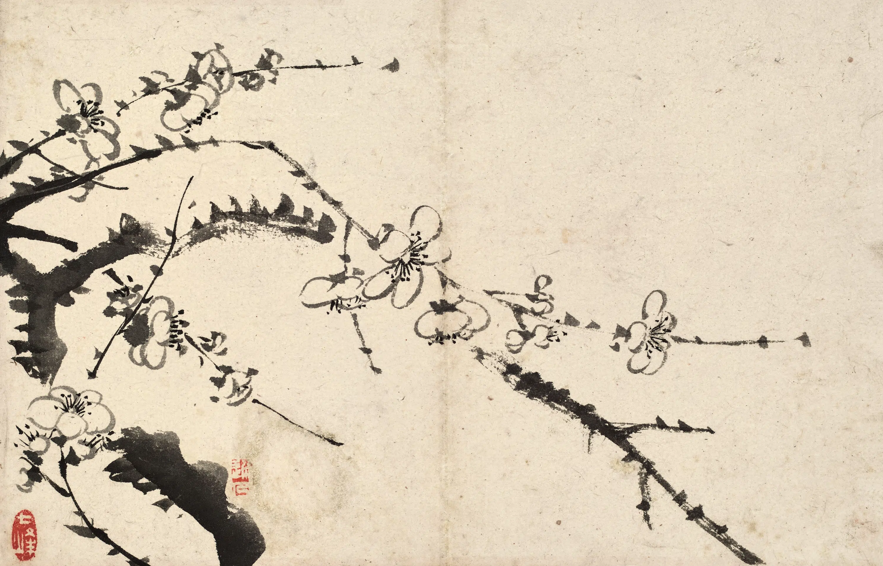 清代【汪士慎】《墨笔花卉图册》 第6张