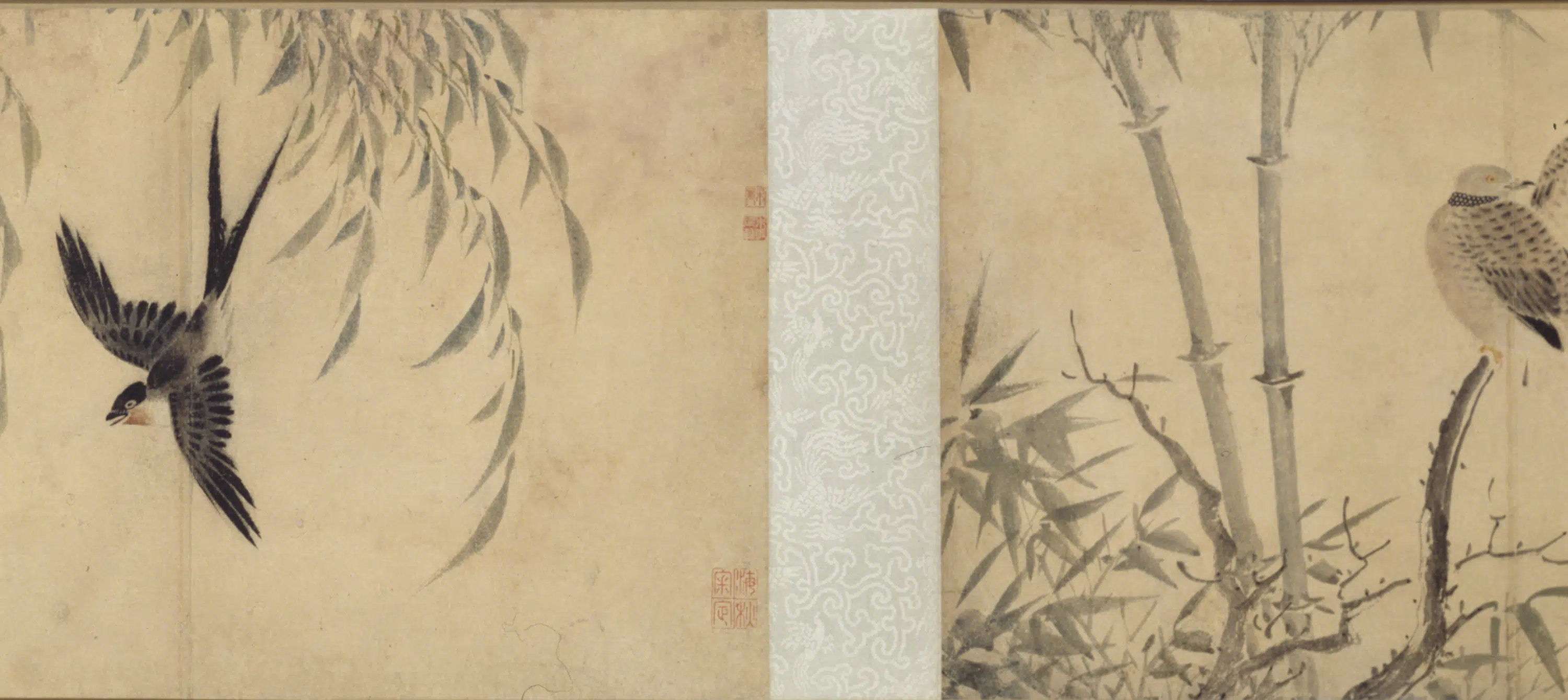 明朝【朱佐】《花鸟六段图卷》 第3张 明朝【朱佐】《花鸟六段图卷》 第3张