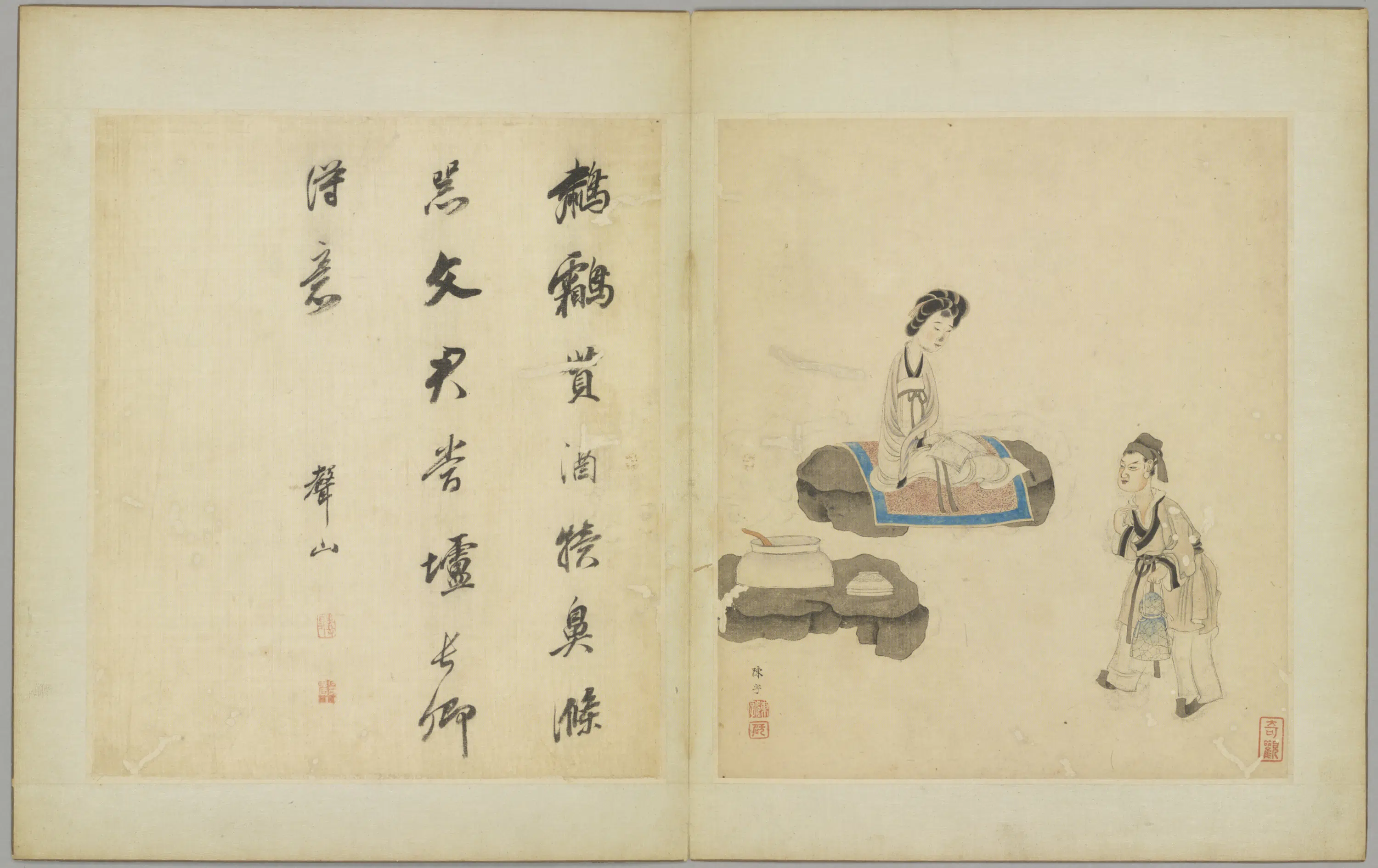 清代【陈字】《人物故事册（12开）》 第8张