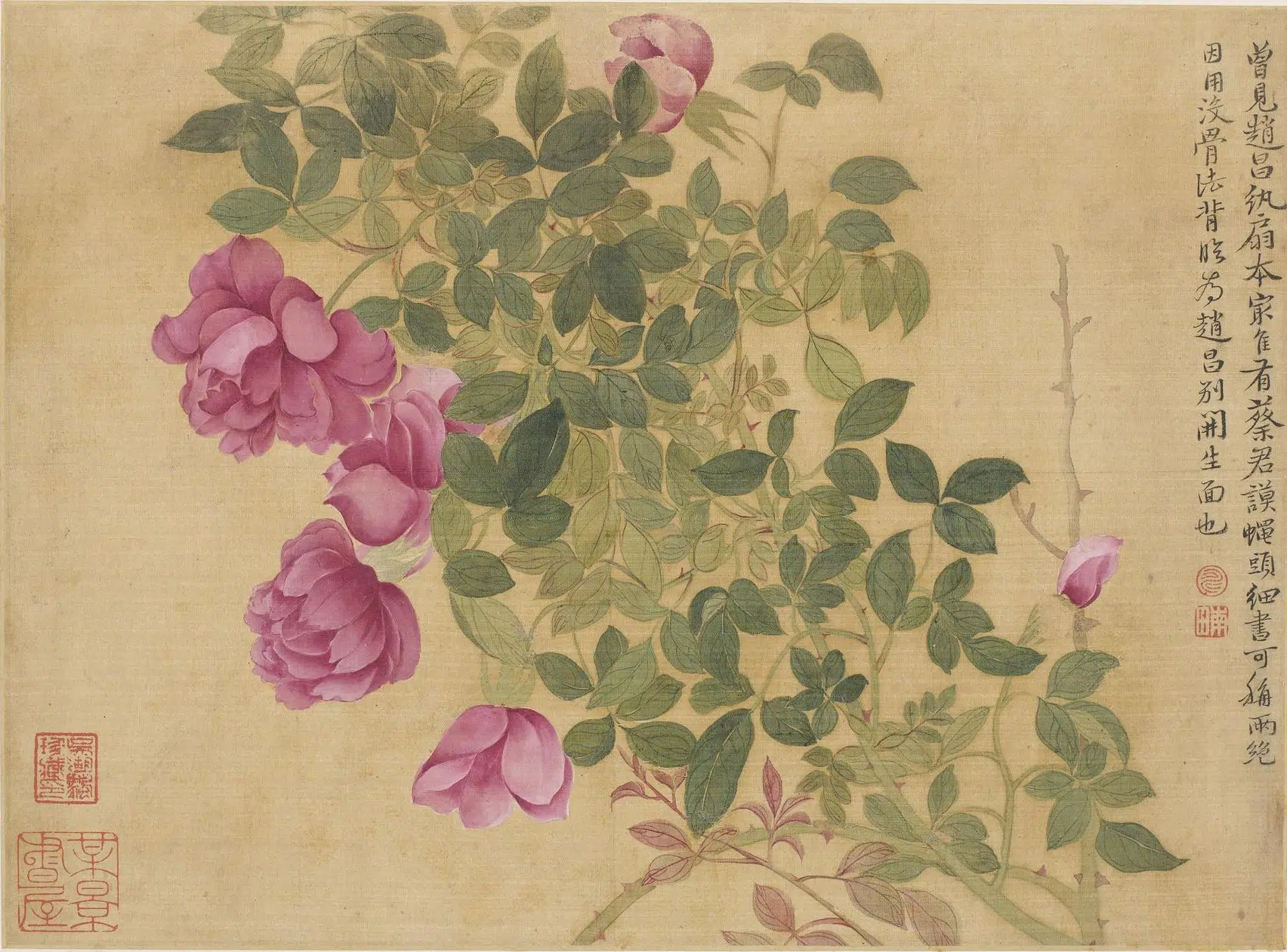 清代【恽寿平】《花卉图册(十开)》 第9张 清代【恽寿平】《花卉图册(十开)》 第9张