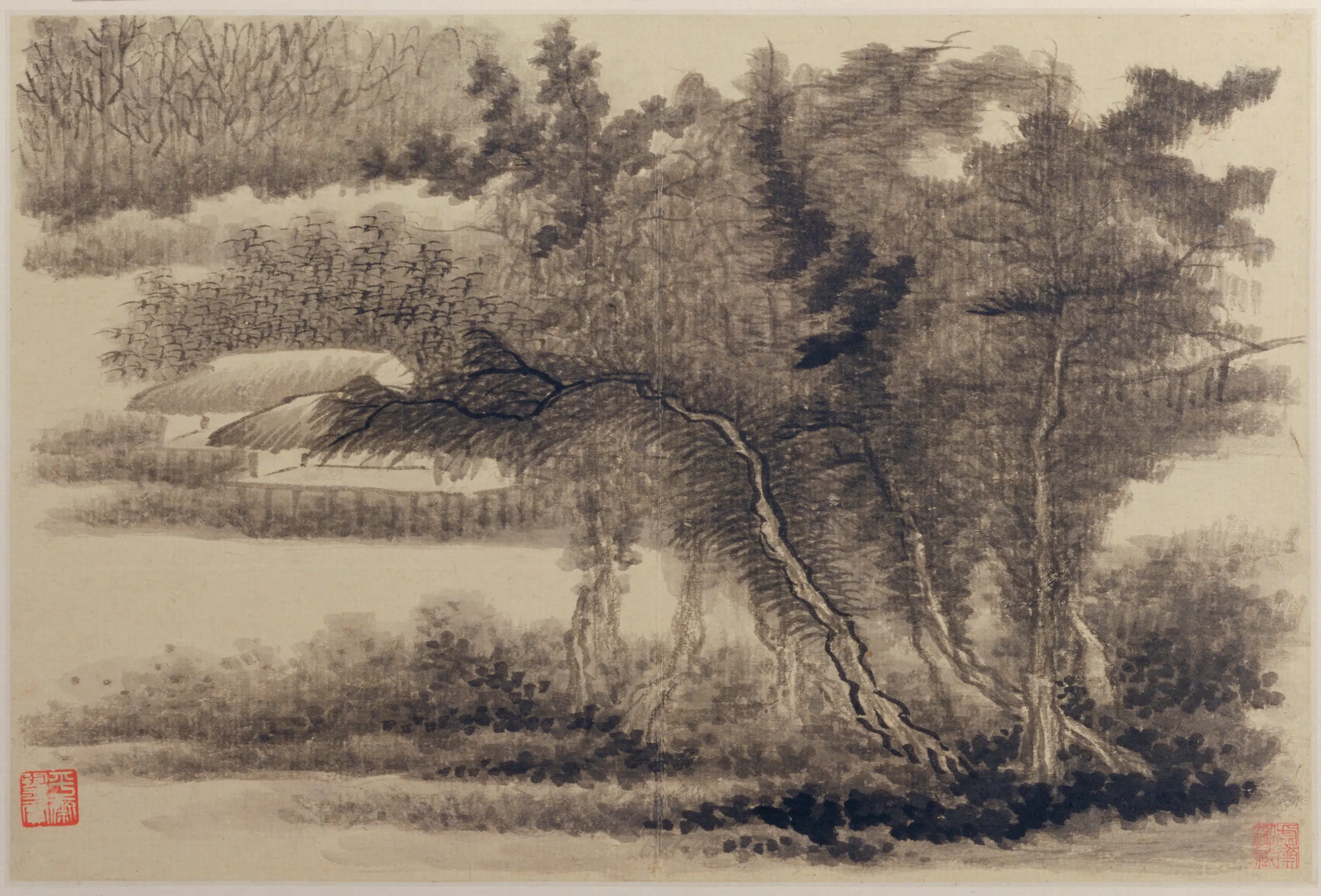 清代【龚贤】《山水册（17开）》 第15张