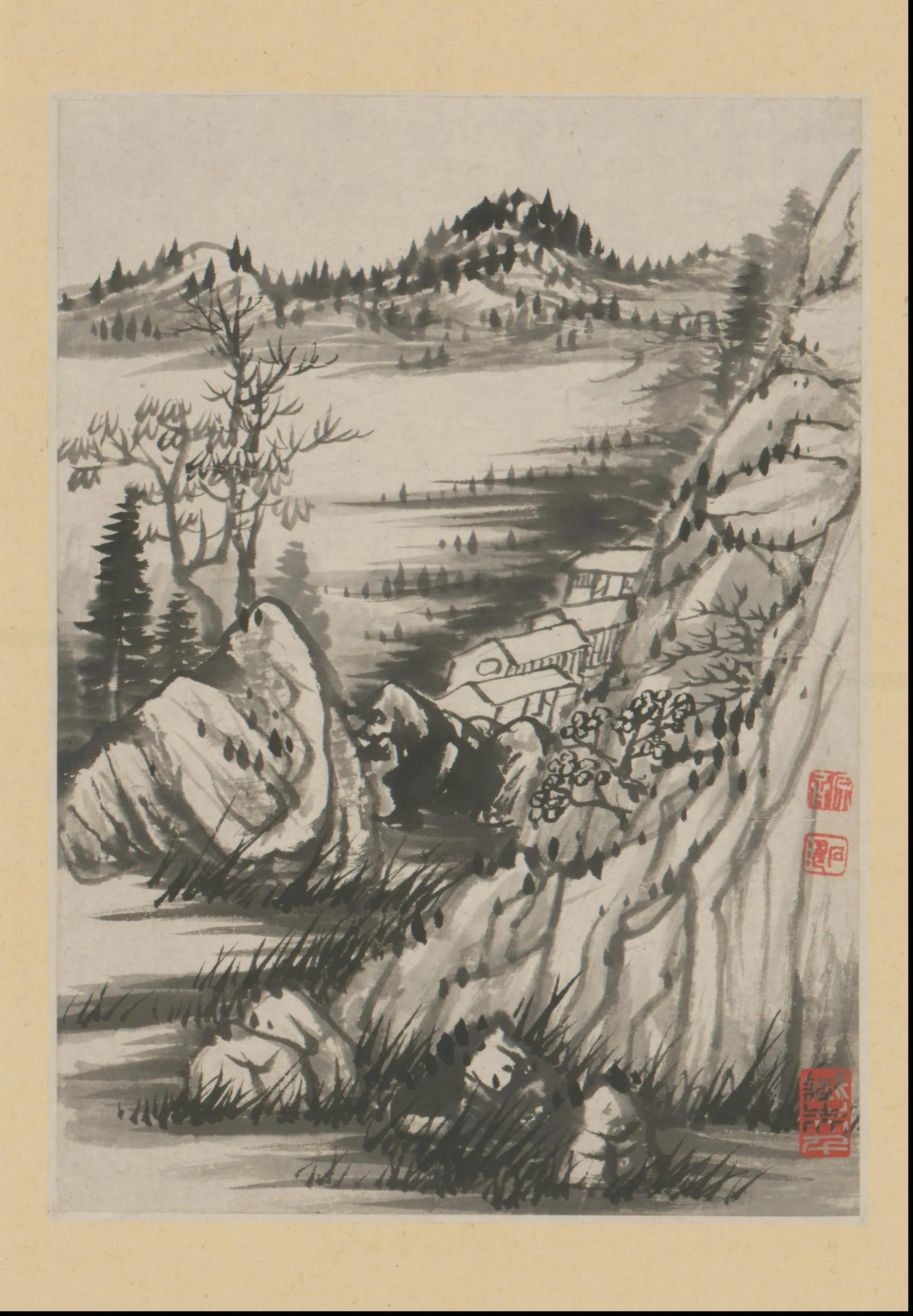 清代【石涛】《金山龙游寺诗意册（13开）》 第10张