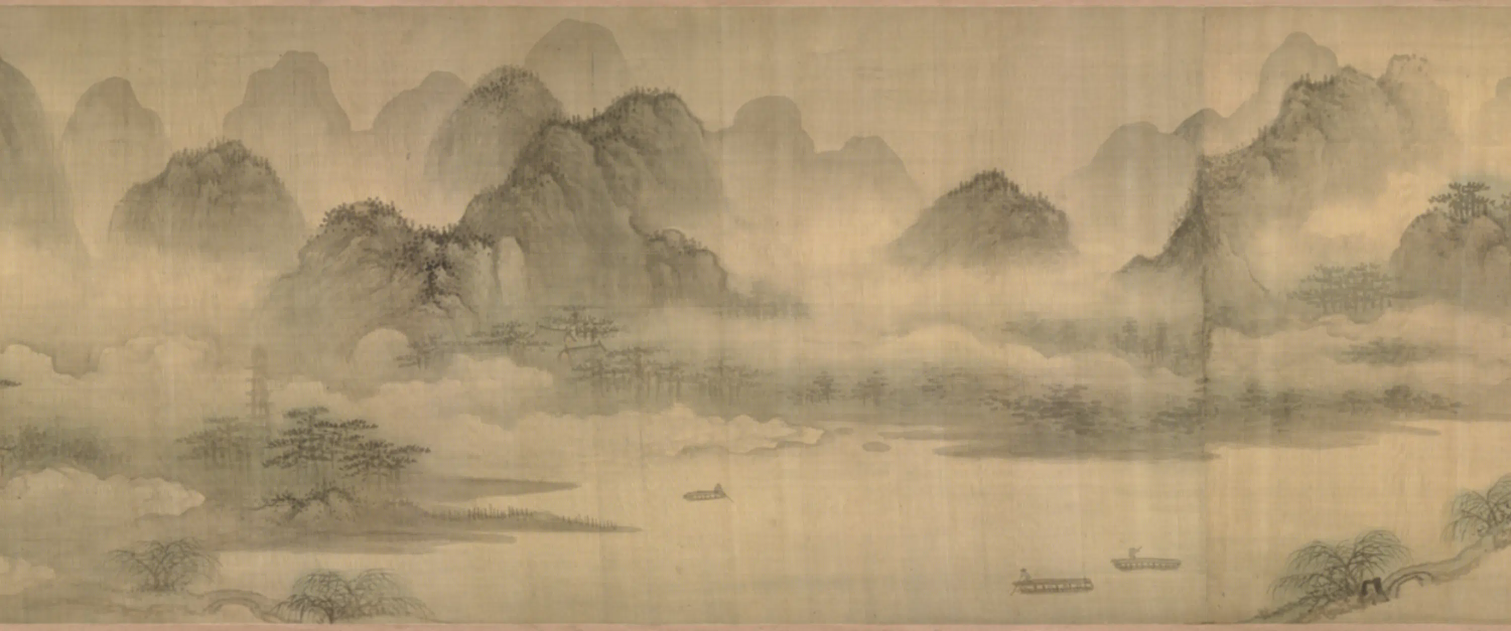 明朝【周翰】《南屏烟雨图卷》 第5张