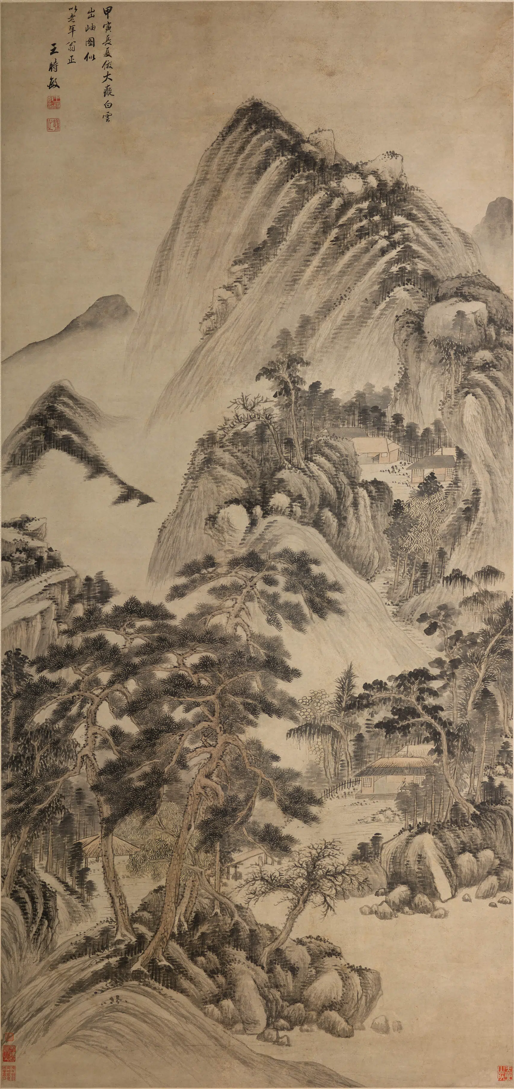 清代【王时敏】《山水轴-2》