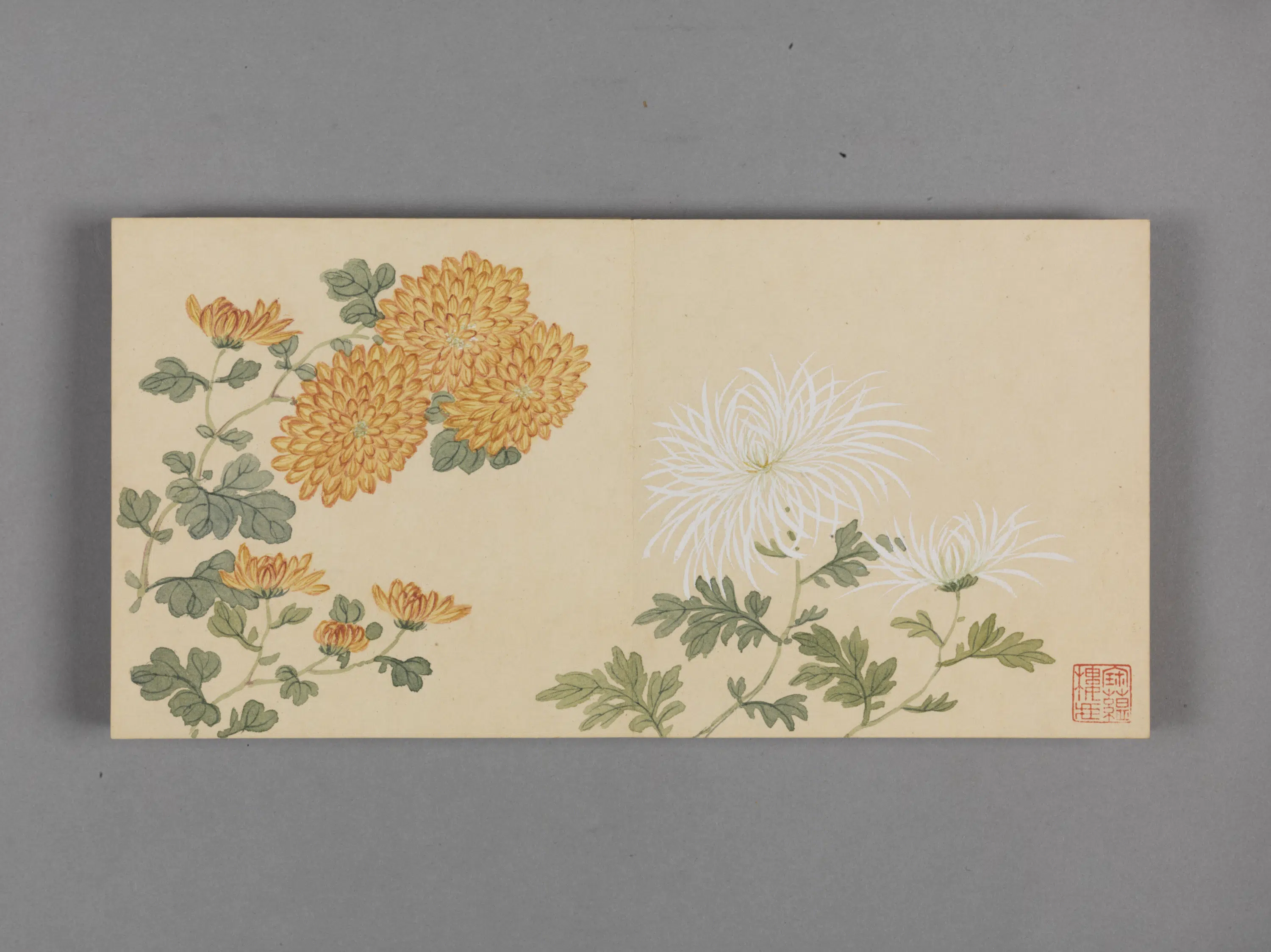 清代【董诰】《陶篱益寿图小册(10开)》 第1张 清代【董诰】《陶篱益寿图小册(10开)》 第1张