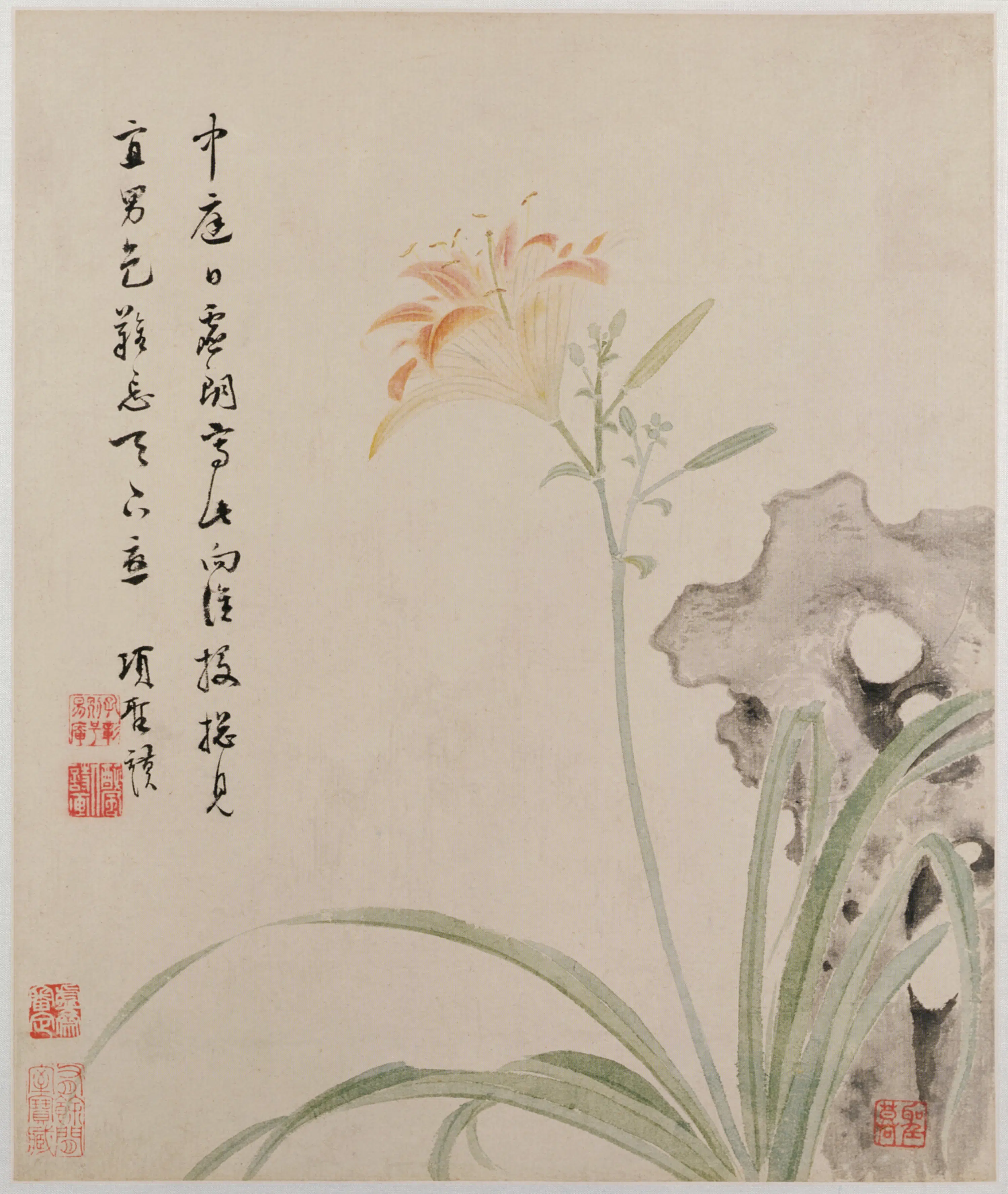 明朝【项圣谟】《花卉草虫册（8开）》 第2张