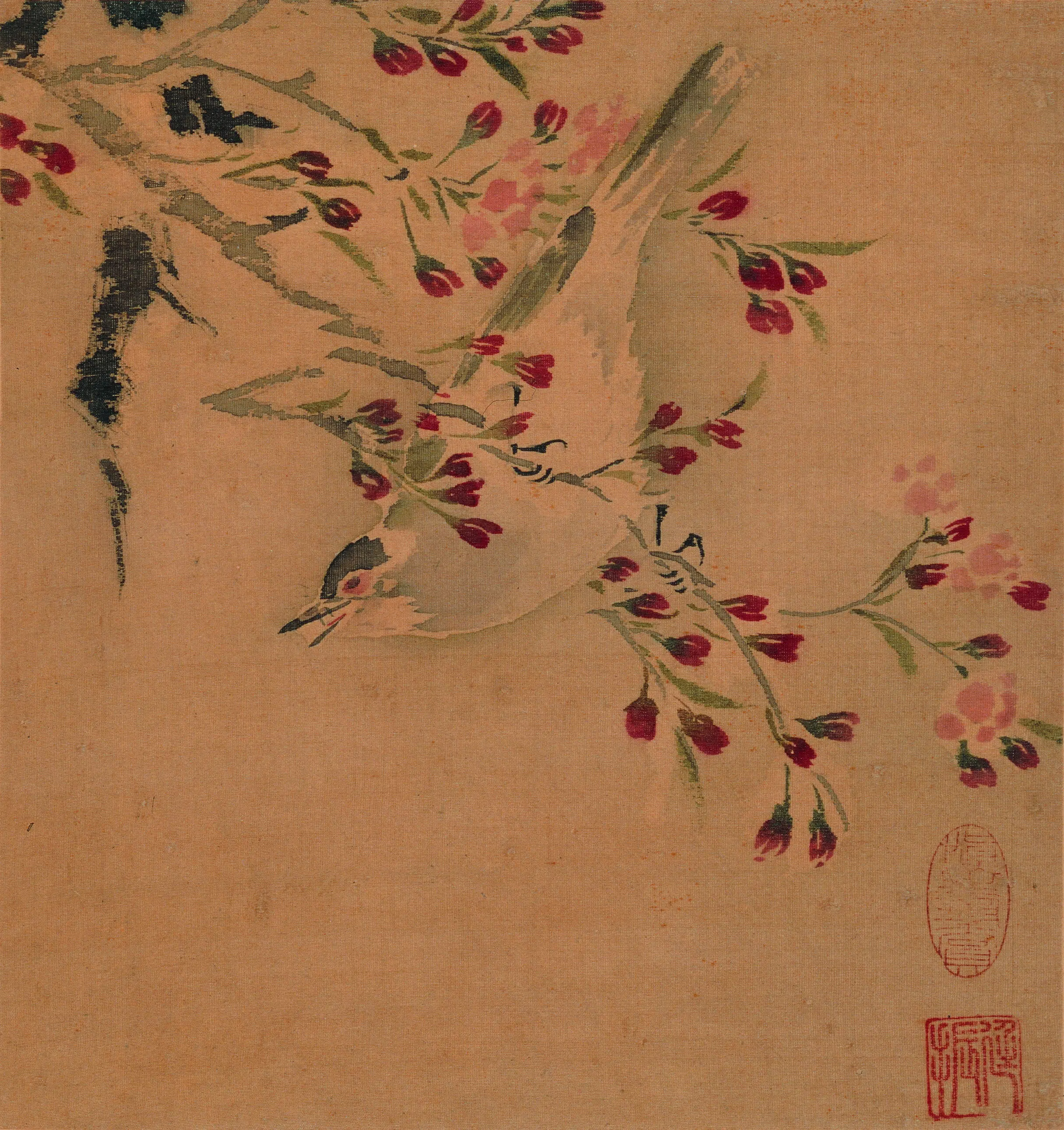 明朝【孙隆（孙龙）】《花鸟草虫册》 第2张