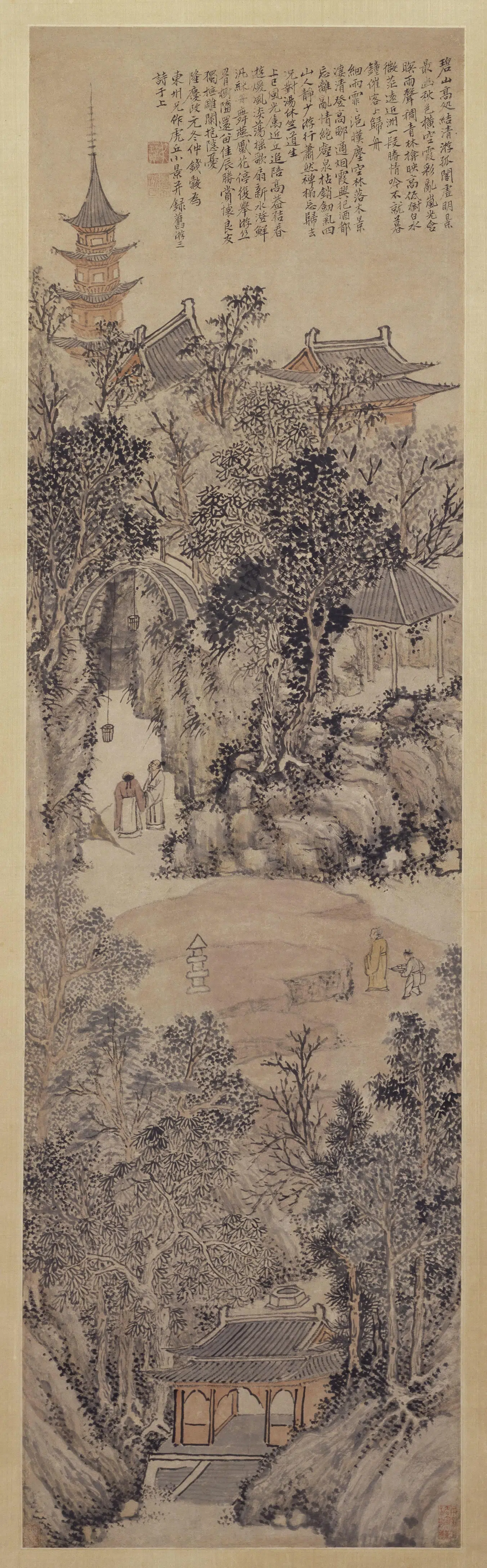 明朝【钱榖】《虎丘前山图轴》