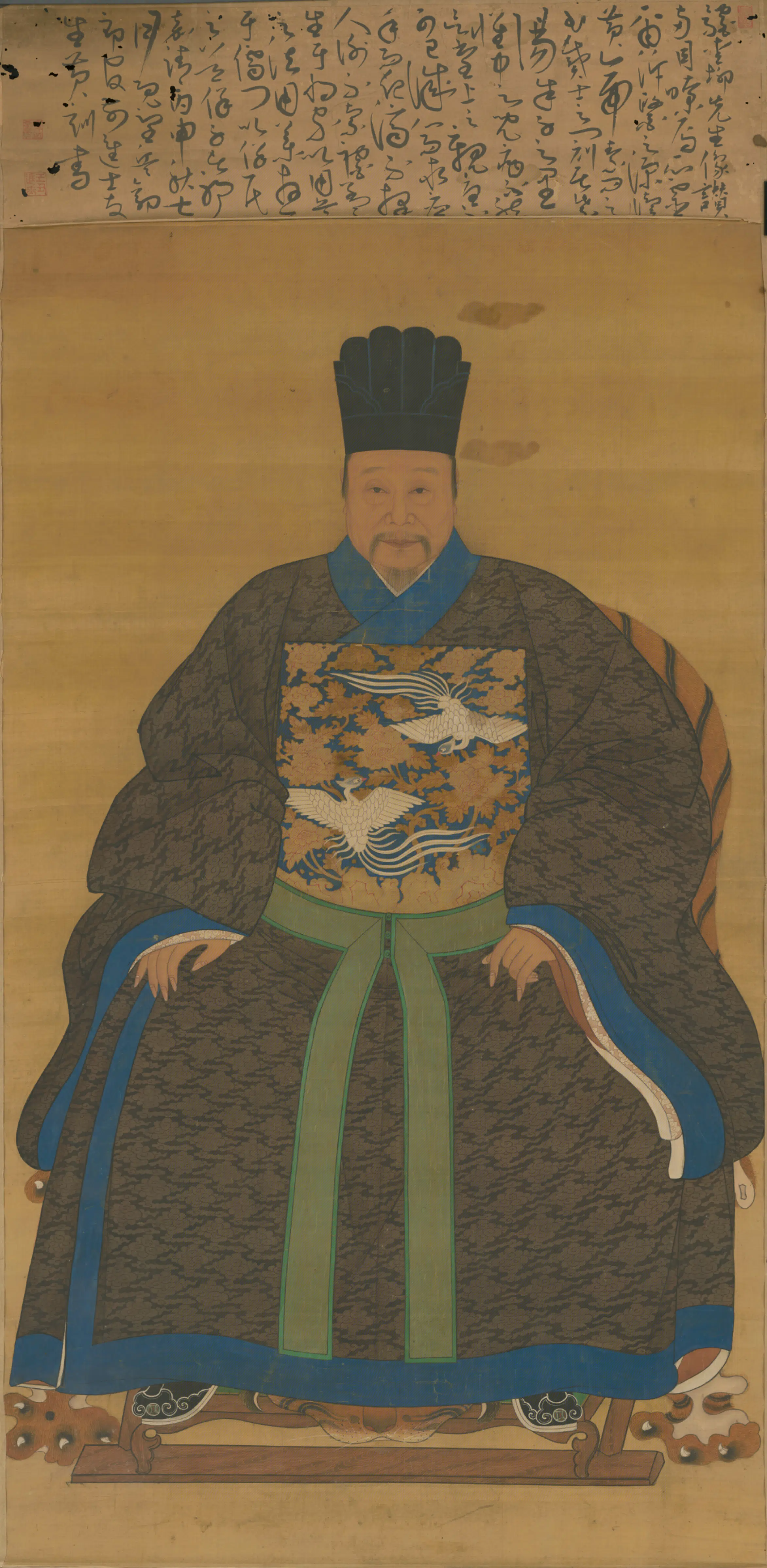 明朝【明人】《画柳氏男像轴》 第1张