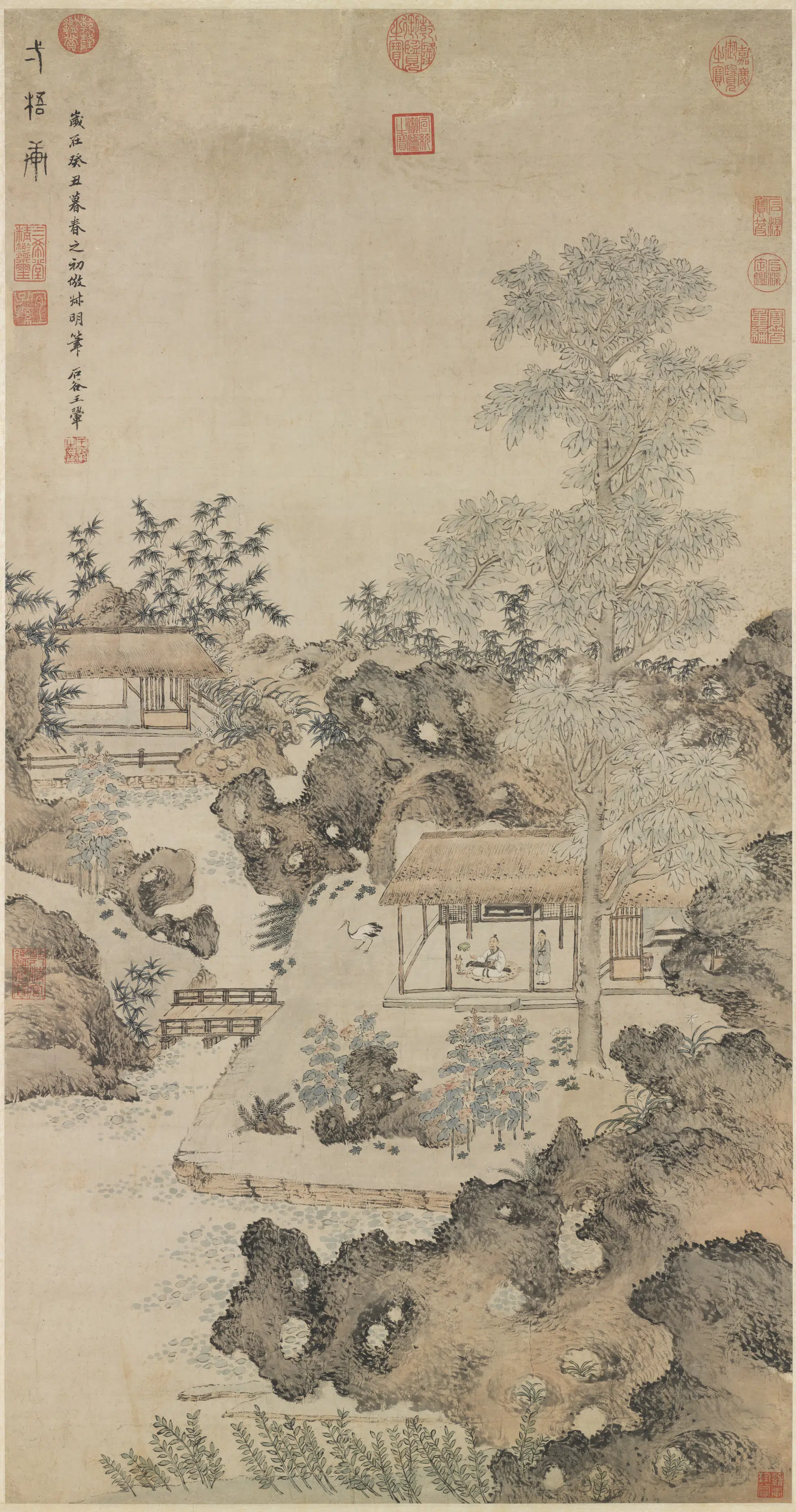 清代【王翚】《一梧轩图轴》