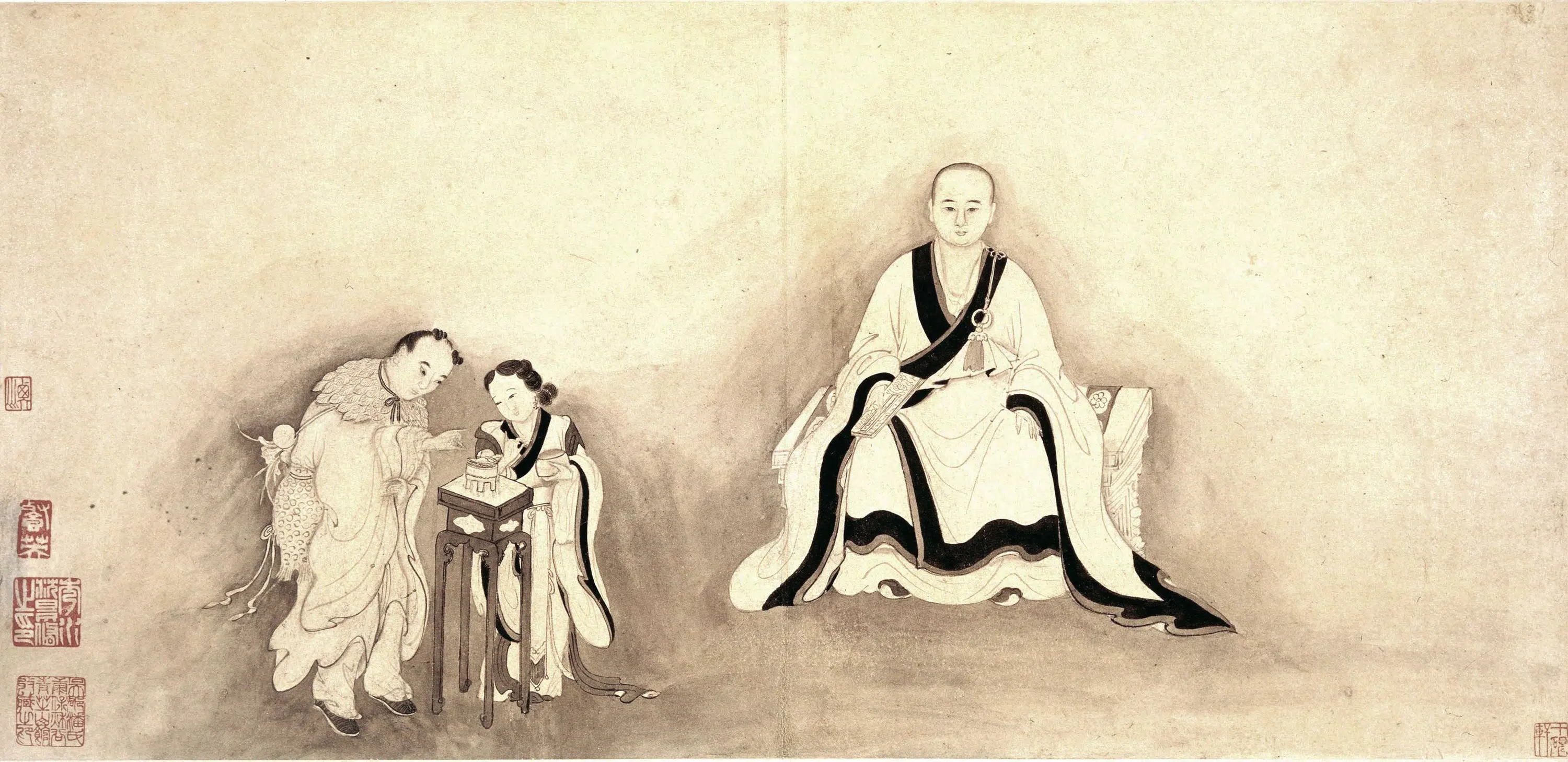 明朝【李麟】《十六罗汉图册(十六开)》 第12张 明朝【李麟】《十六罗汉图册(十六开)》 第12张
