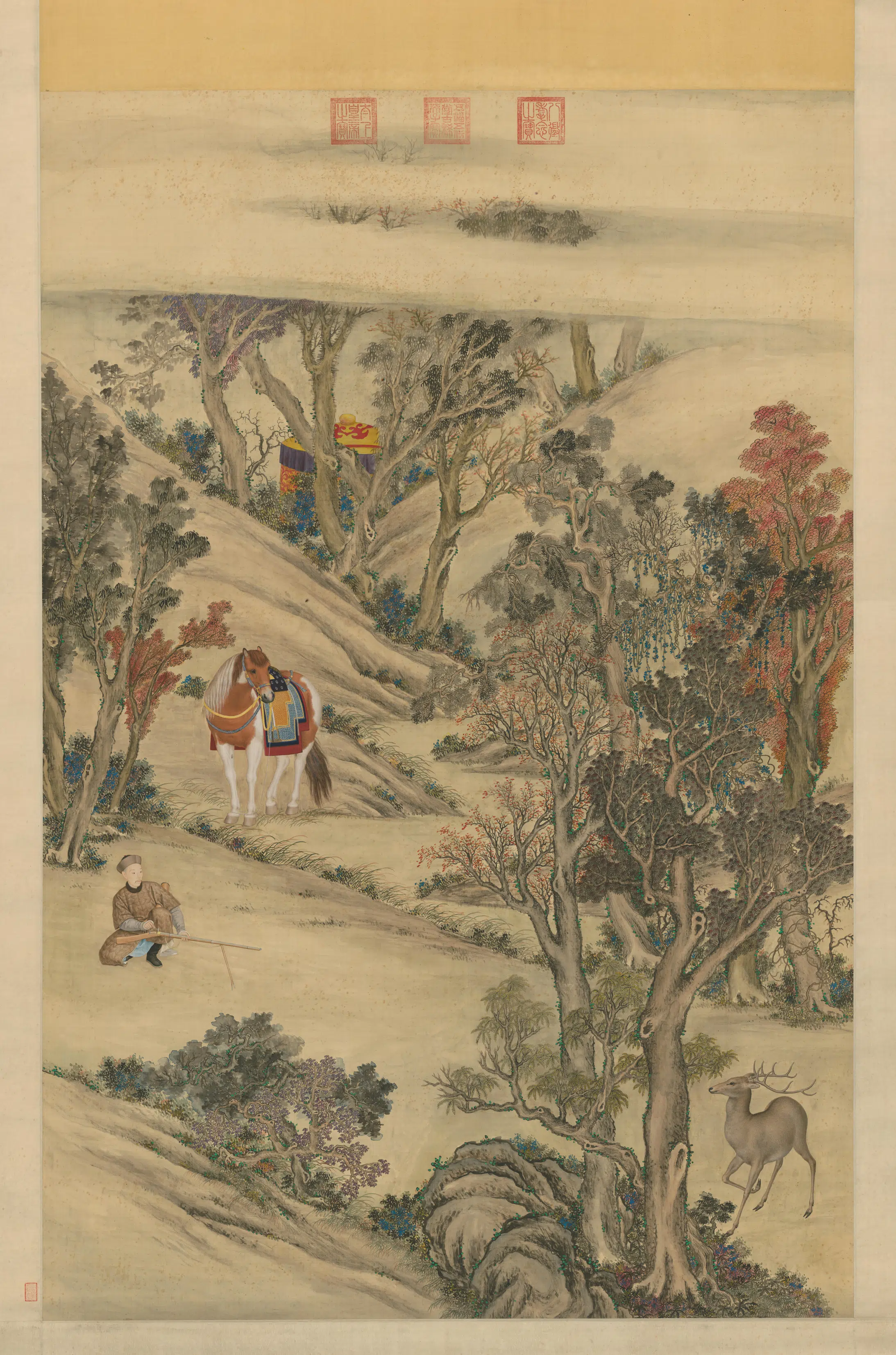 清代【清人】《画弘历古装行乐图轴》