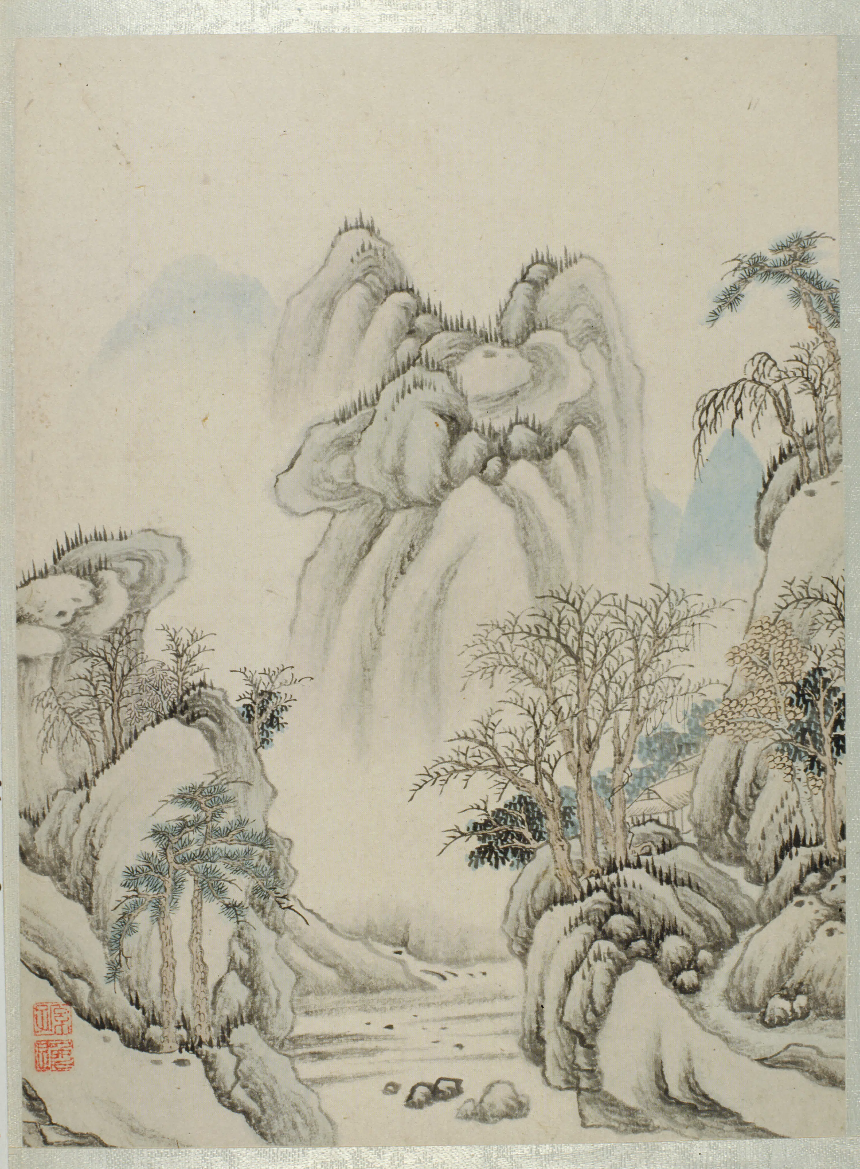清代【孙逸】《山水图册（16开）》 第2张
