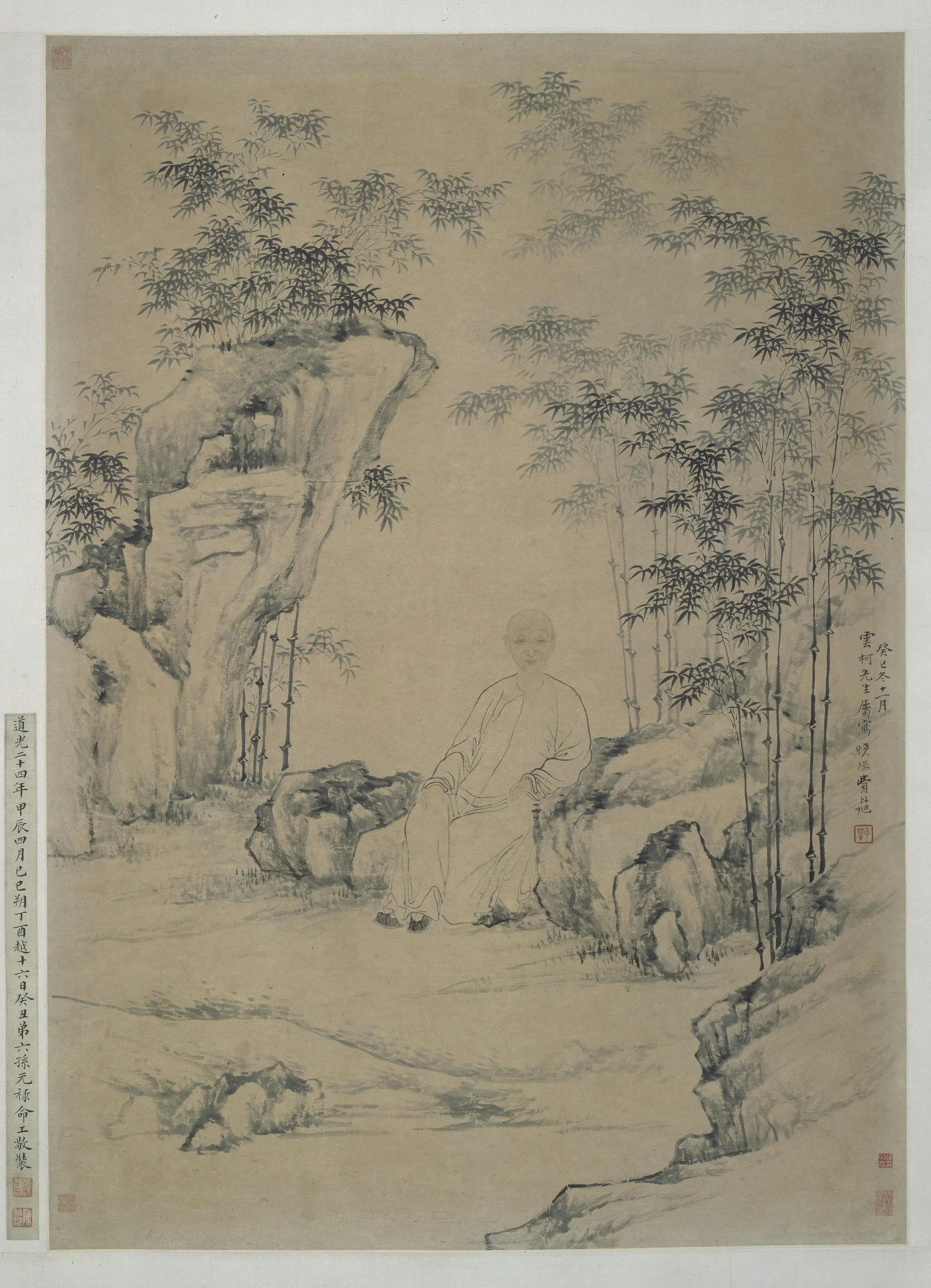 清代【费丹旭】《陈云柯小像图轴》 第1张