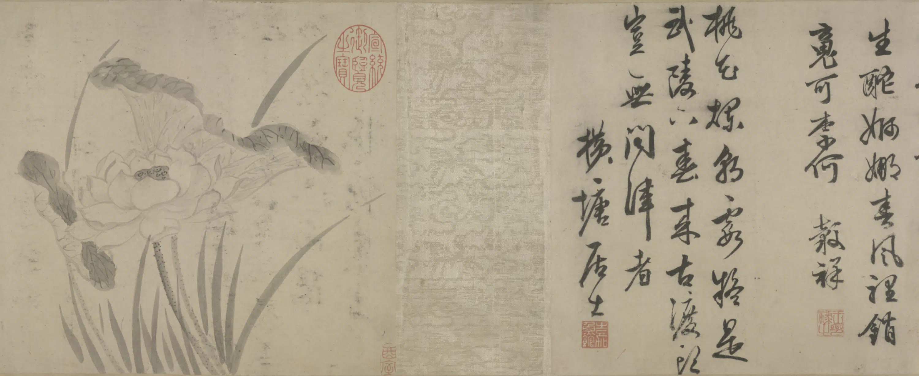 明朝【王榖祥】《写生书画卷》 第3张