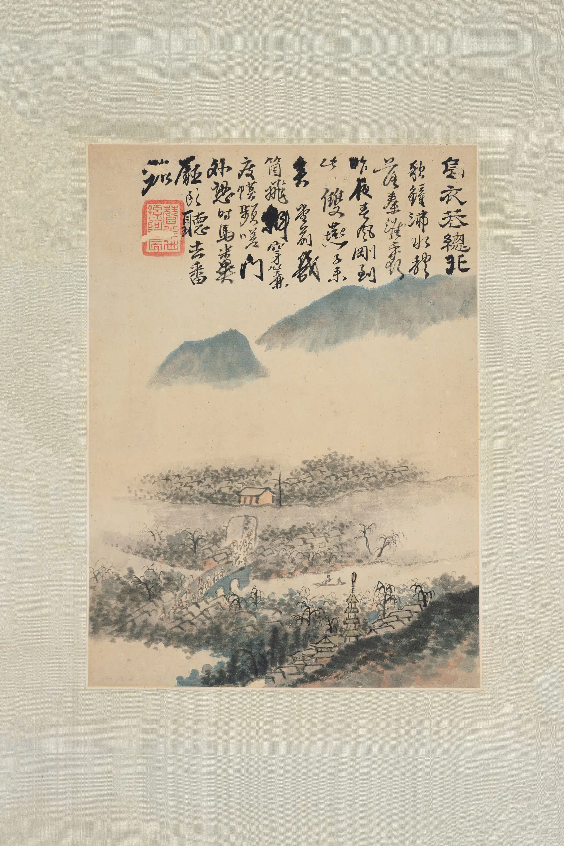 清代【石涛】《乌衣巷图轴》