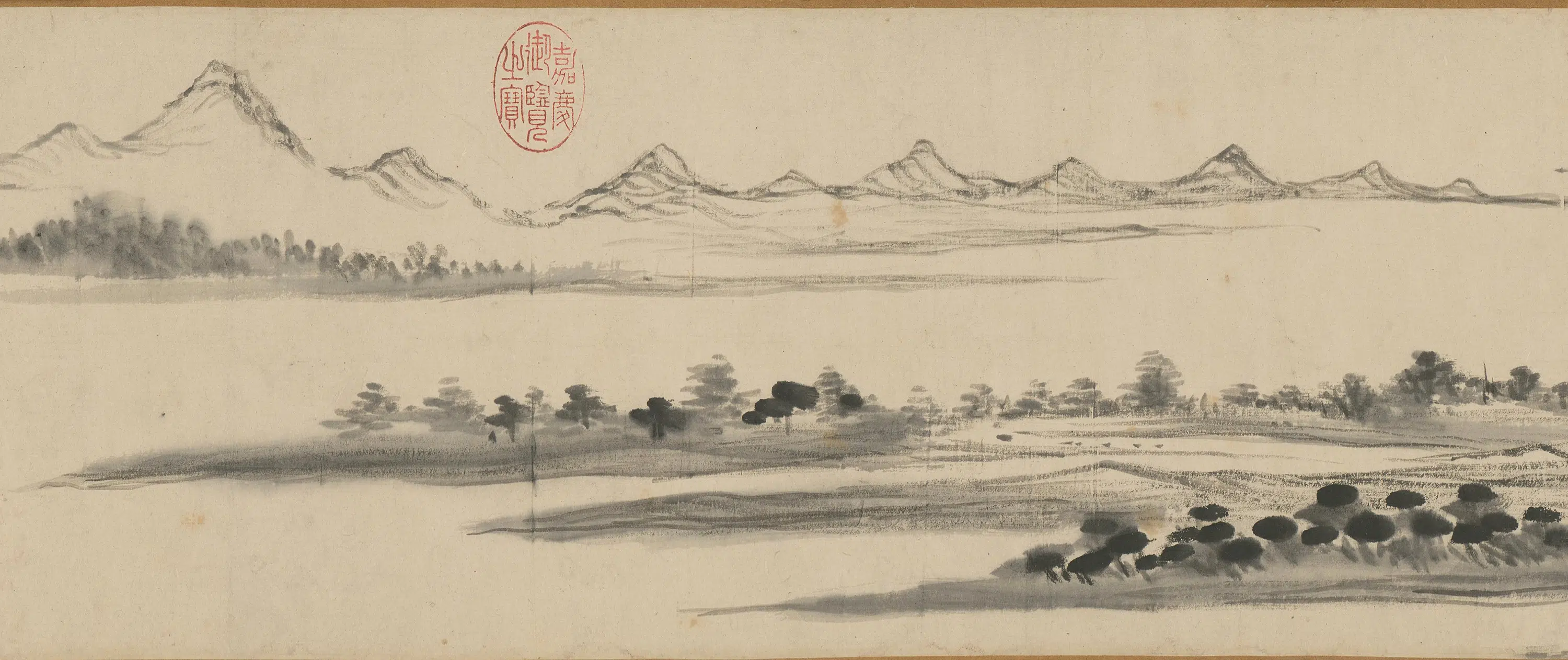 明朝【董其昌】《仿米芾洞庭空阔图卷》 第4张