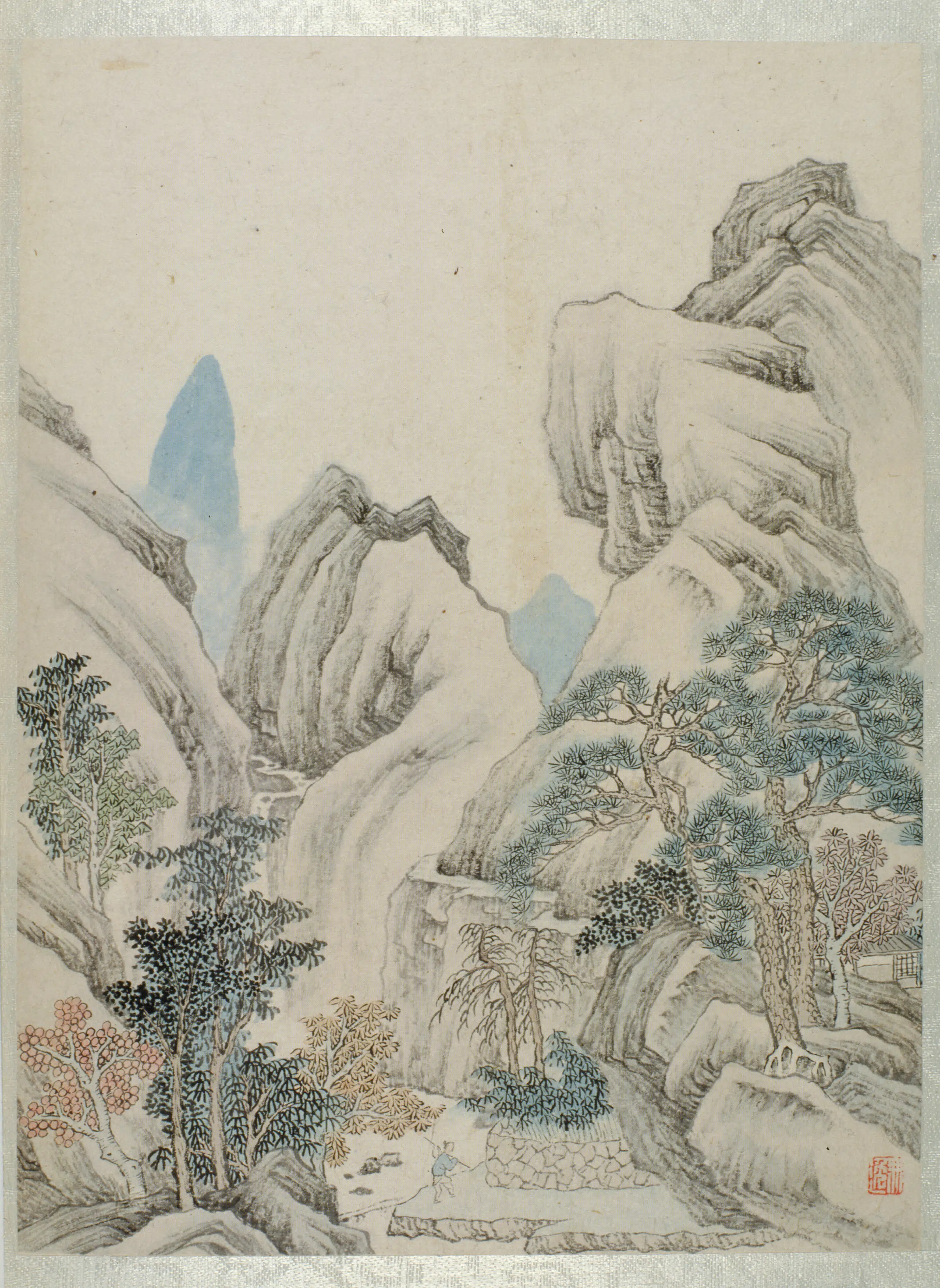 清代【孙逸】《山水图册（16开）》 第4张