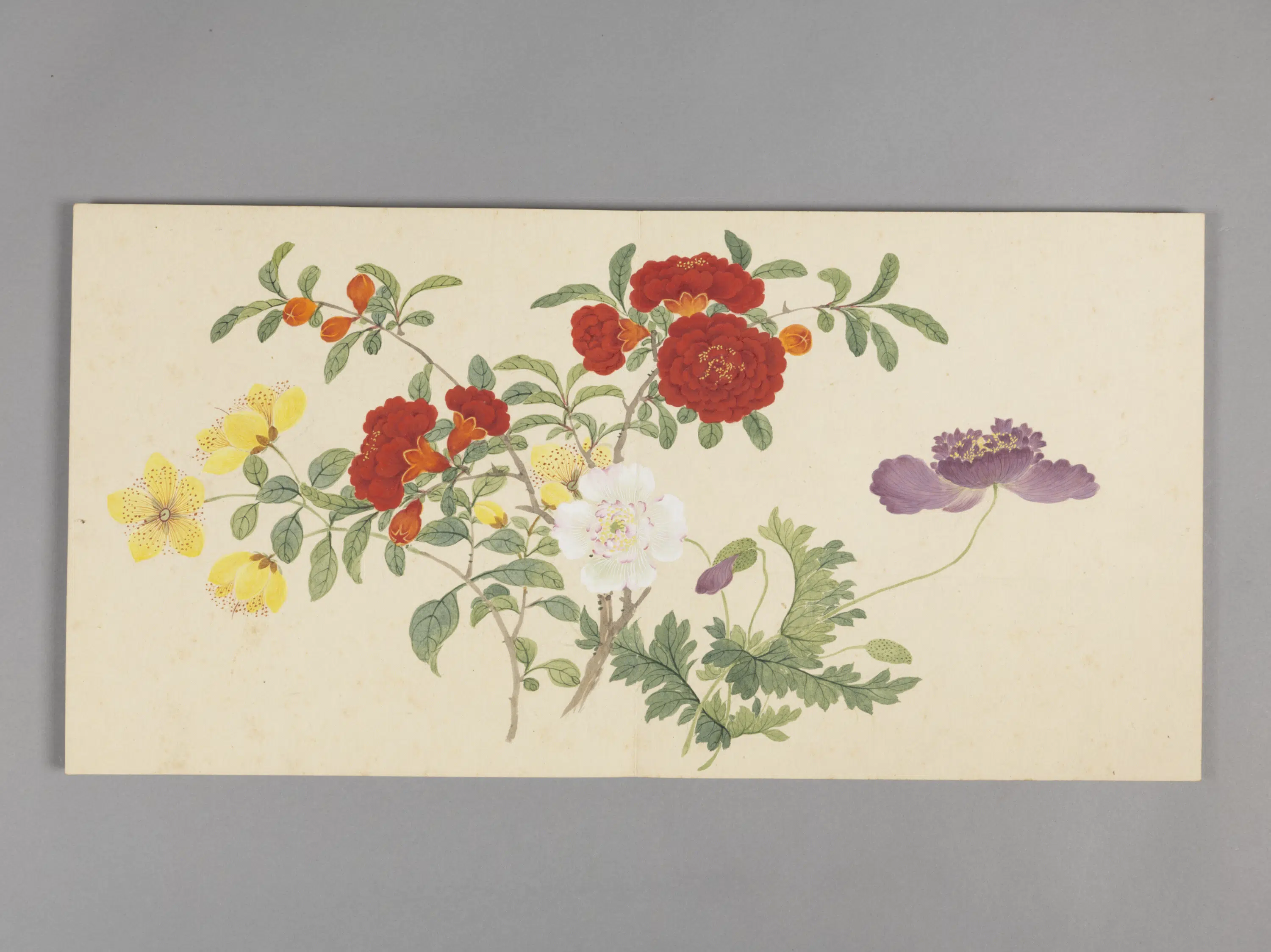 清代【董诰】《四季花卉册（4开）》 第2张