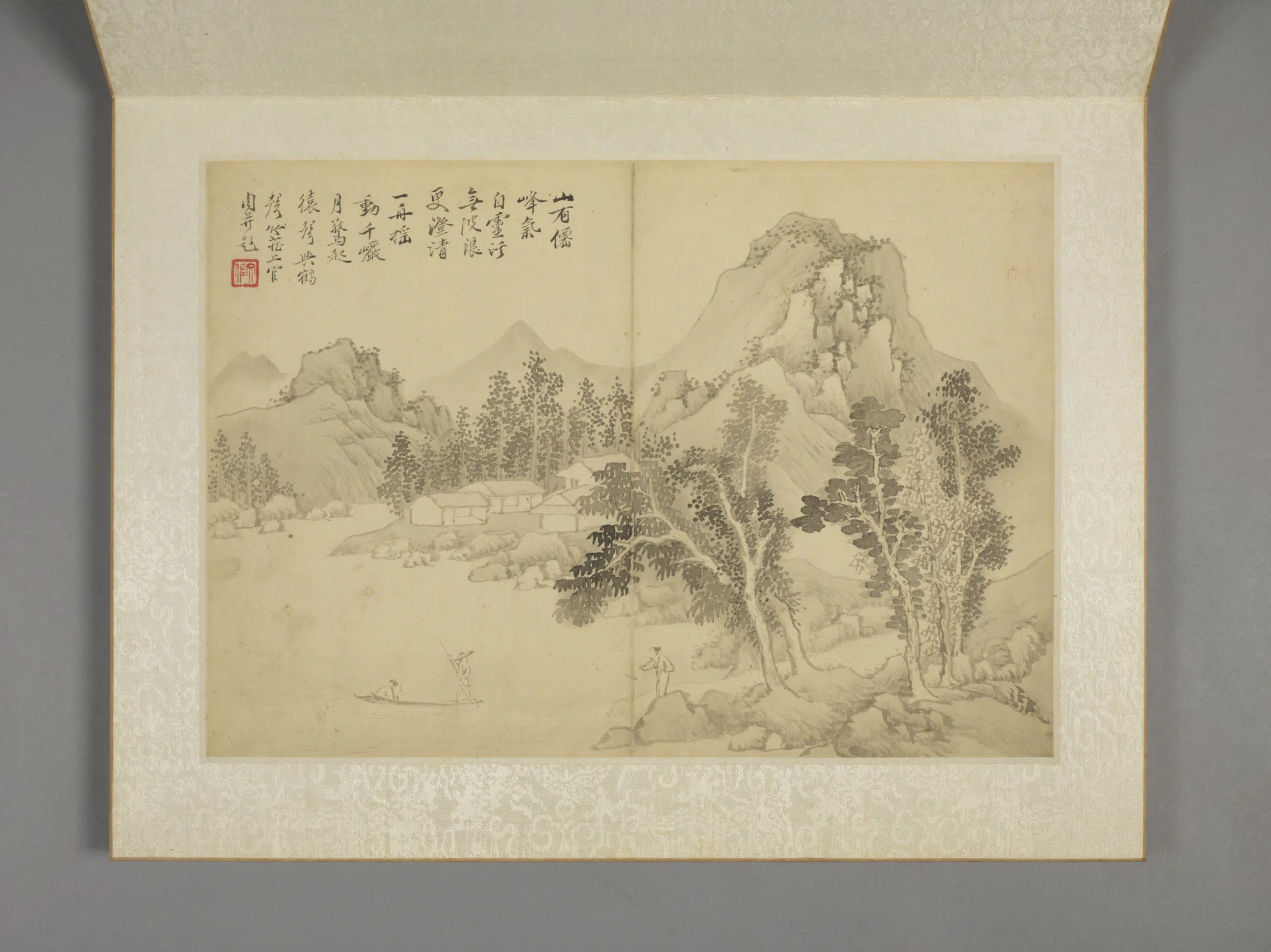 清代【上官周】《山水人物图册（7开）》 第2张