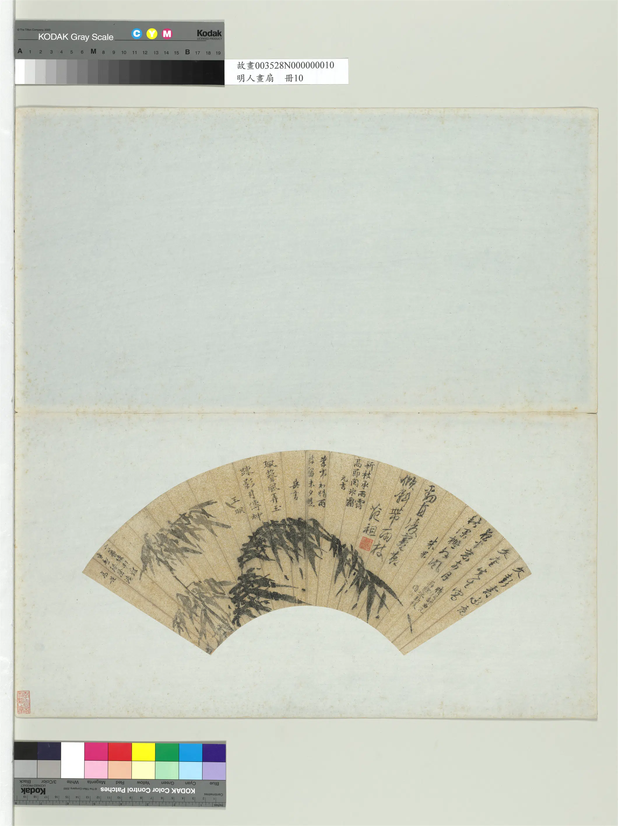明朝【文彭】《墨竹图-明人画扇册》 第1张 明朝【文彭】《墨竹图-明人画扇册》 第1张