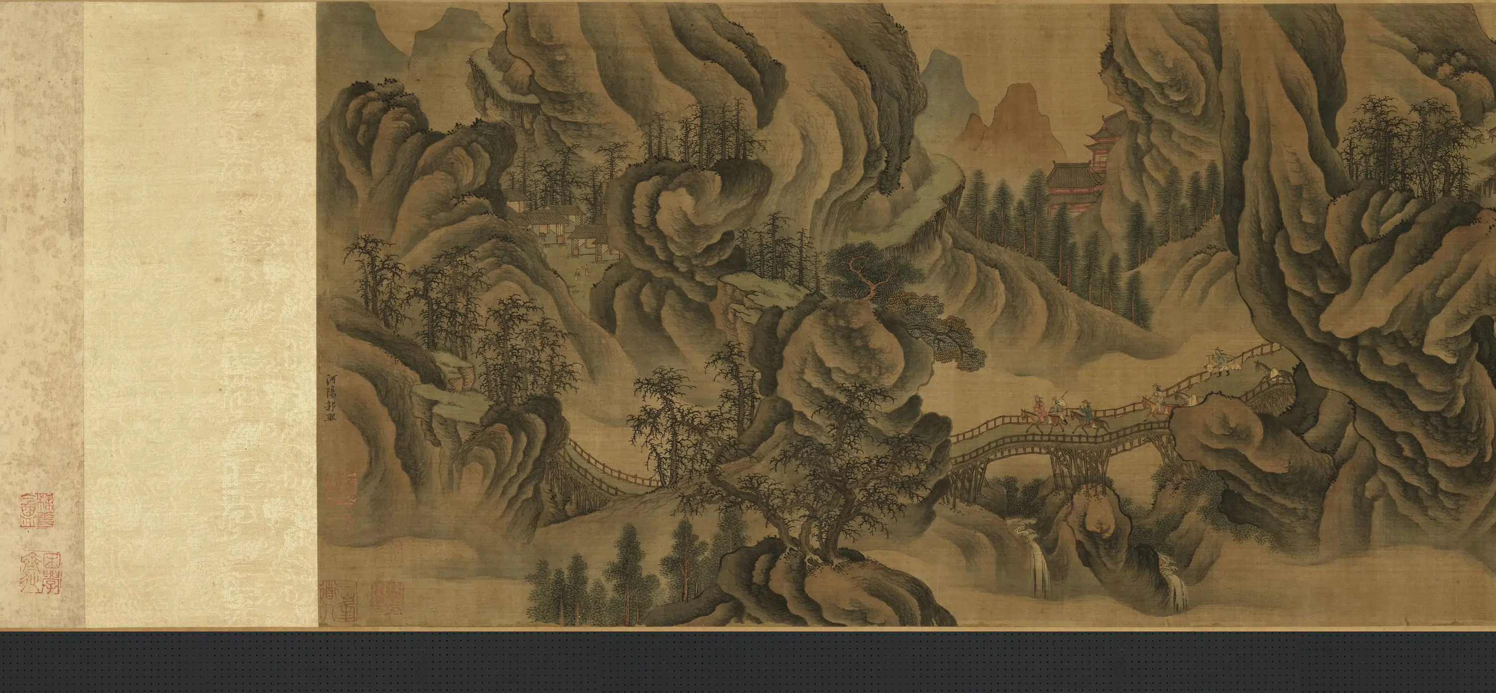 北宋【郭熙】《寒林蜀道图卷》 第2张