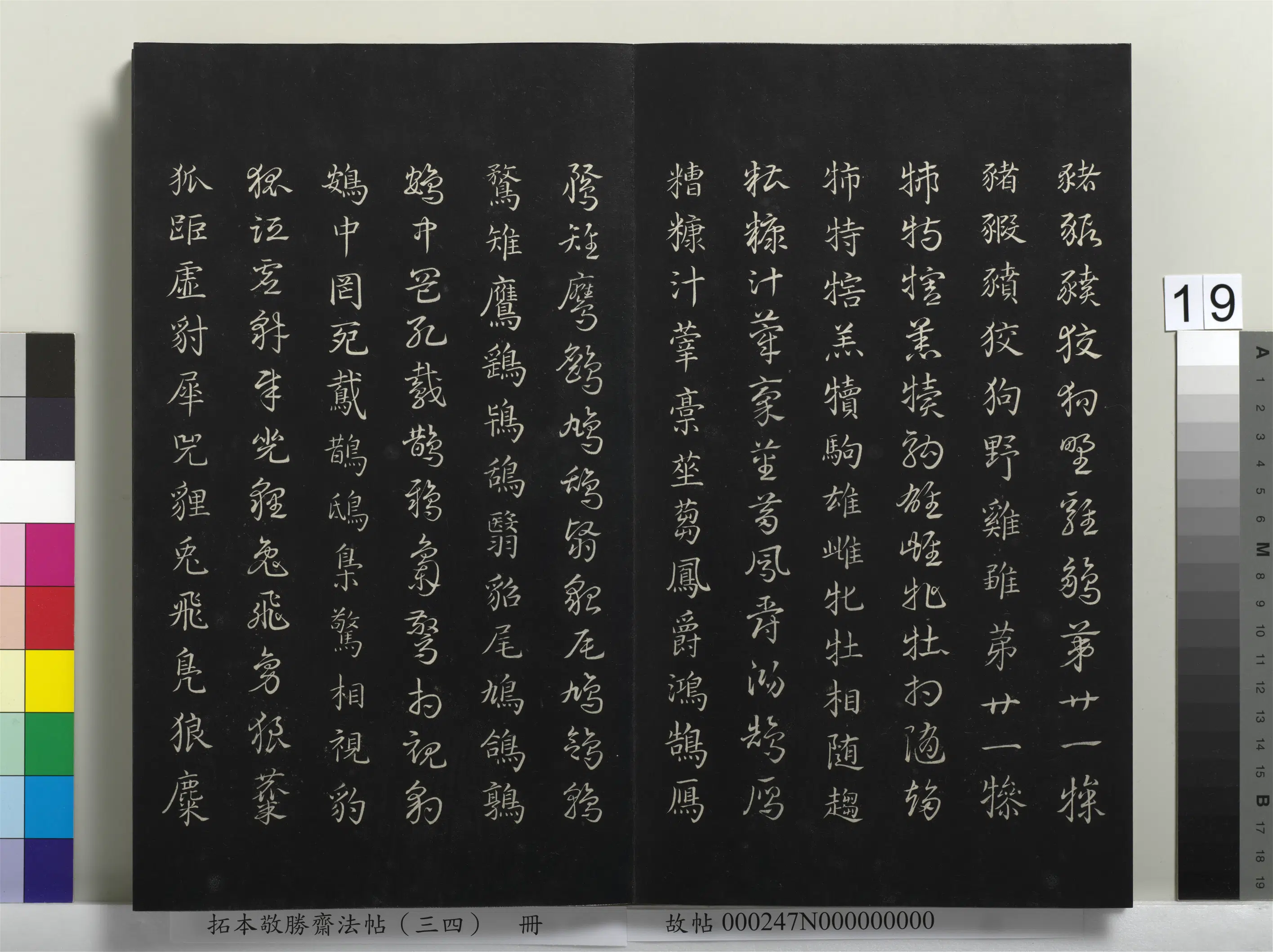 清代【爱新觉罗弘历-乾隆-清高宗】《拓本敬胜斋法帖（三十四）册-清高宗御临赵孟俯真草急就章》 第11张