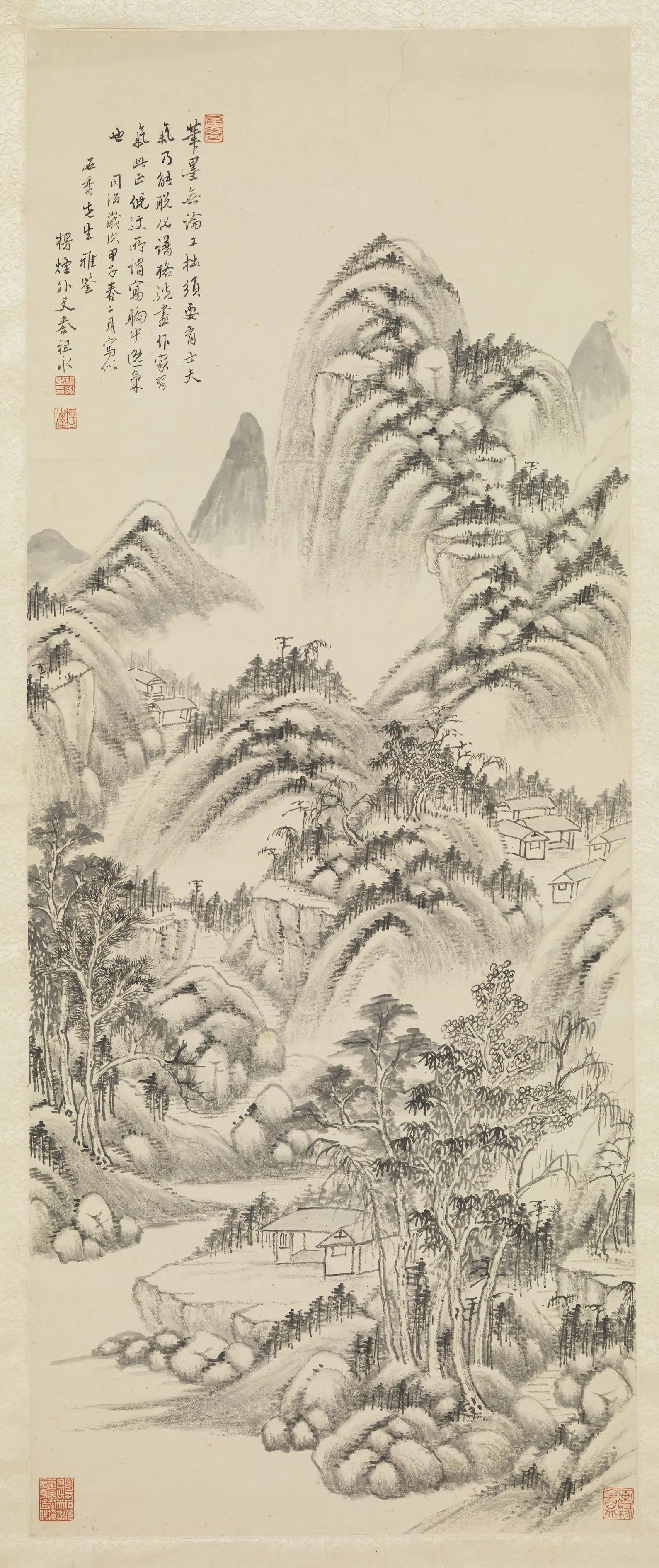 清代【秦祖永】《山水图轴》