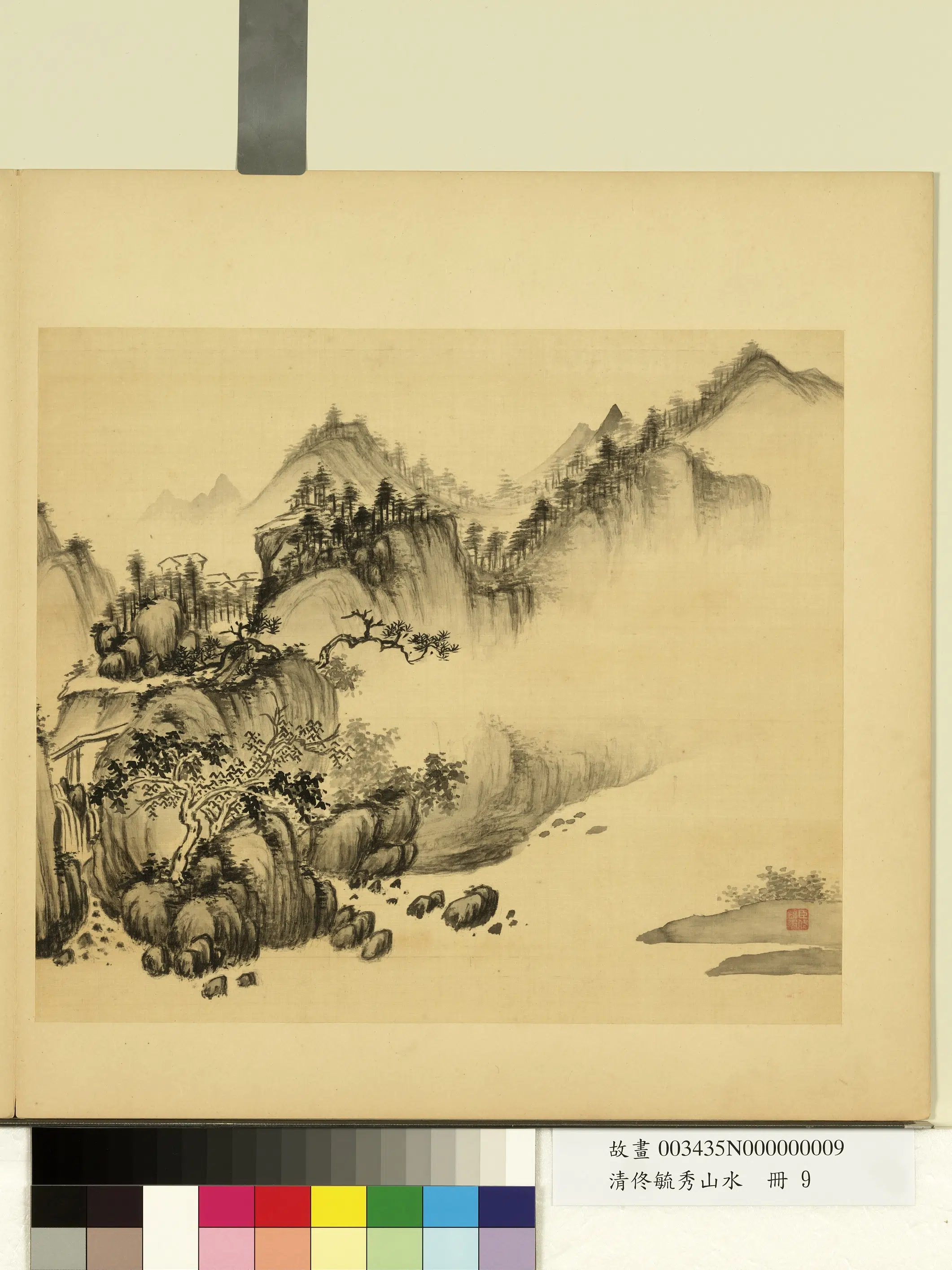 清代【佟毓秀】《山水册-溪山静意》